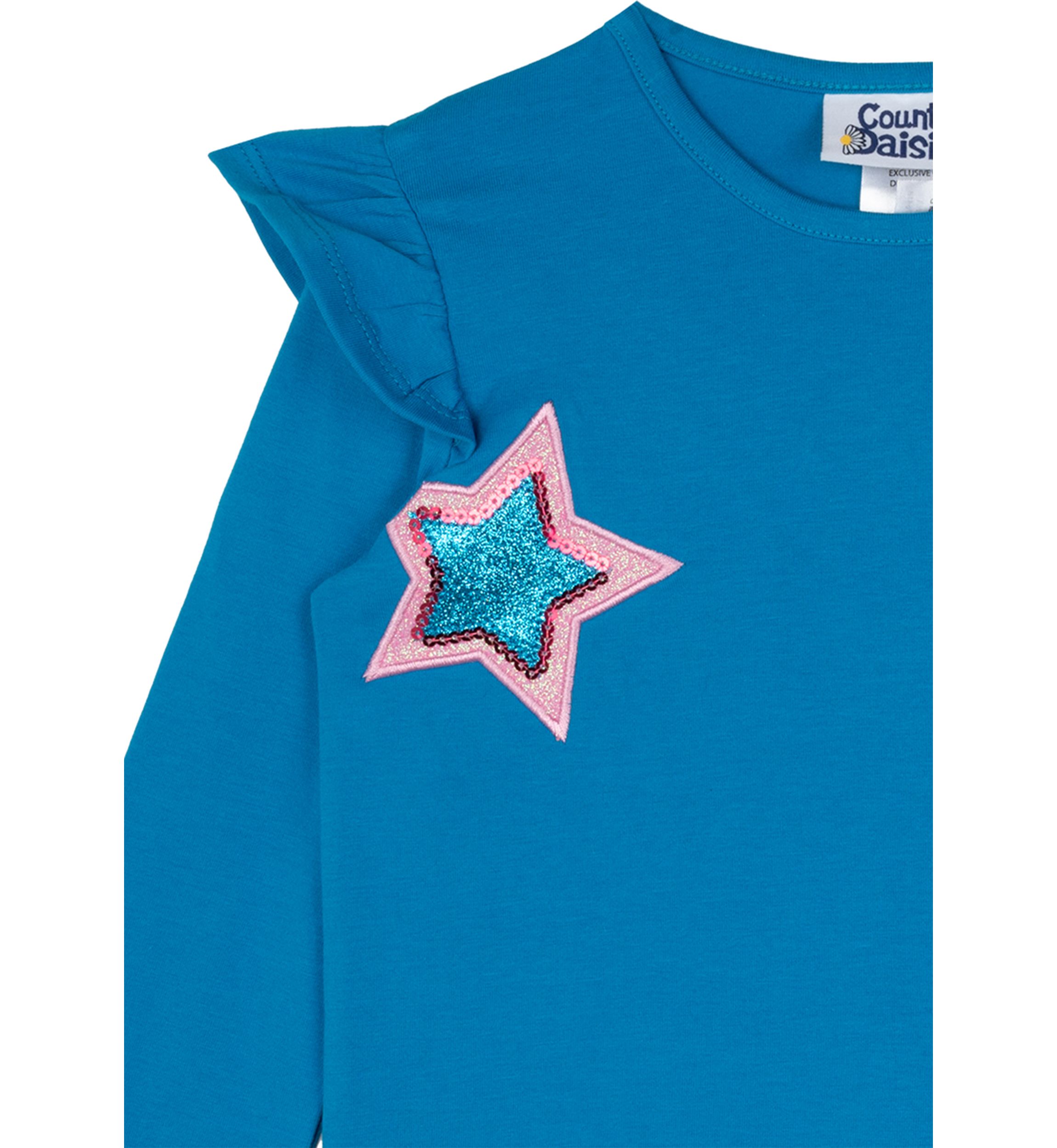 Toddler Girls Star Appliqué Top