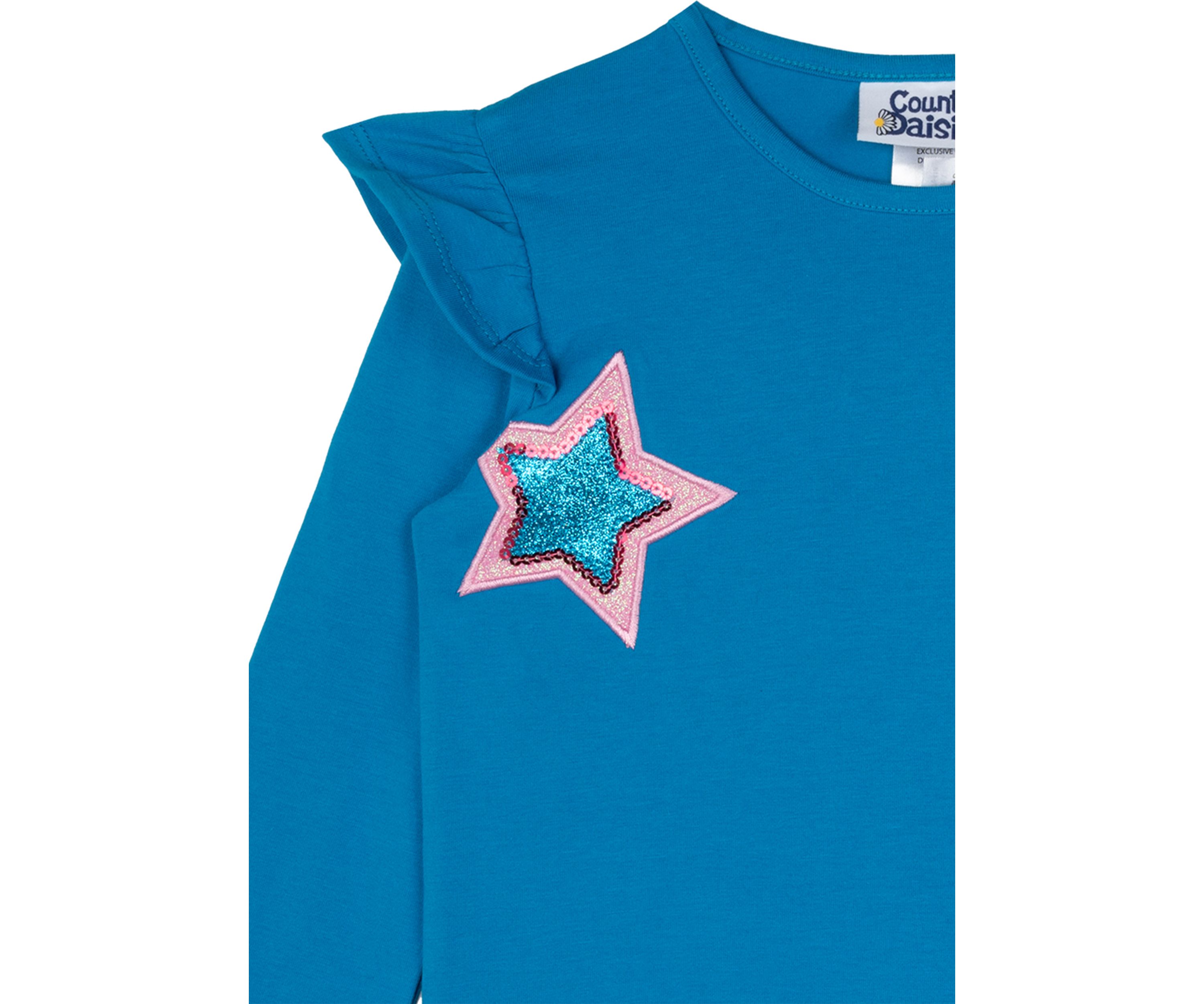 Toddler Girls Star Appliqué Top
