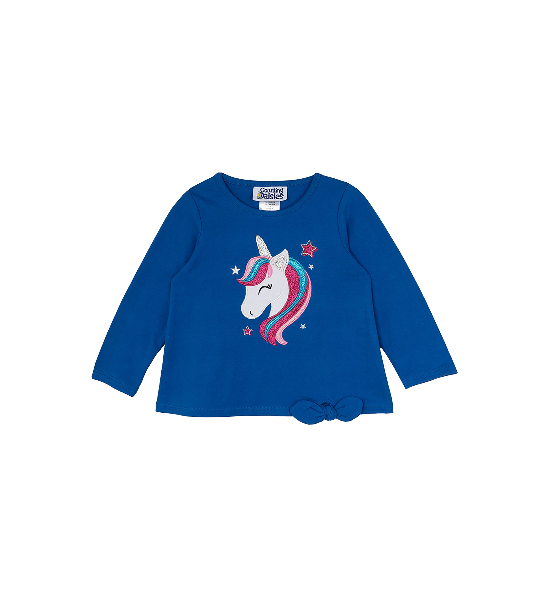 Toddler Girls Unicorn Applique Top