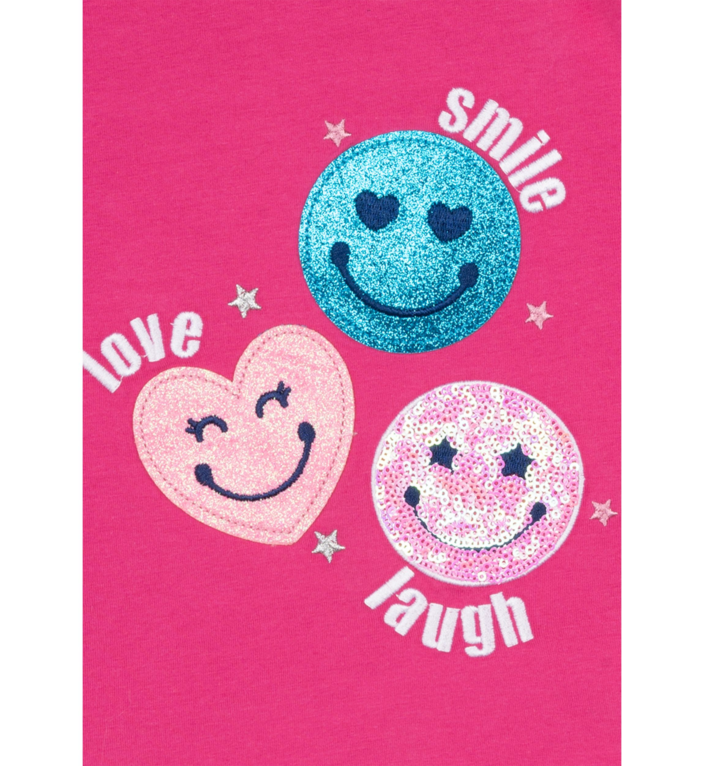 Toddler Girls Smiley Faces Graphic T-Shirt