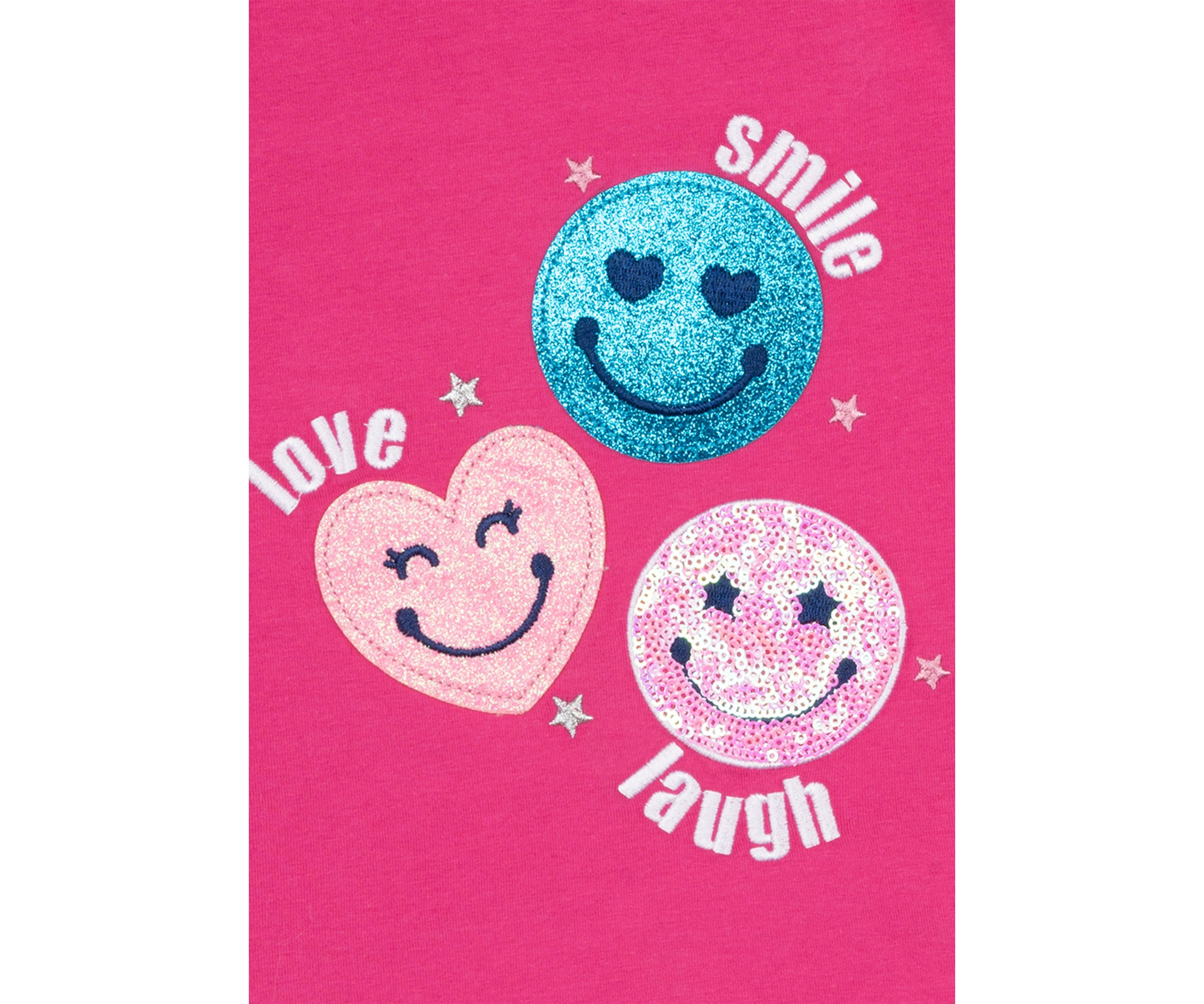 Toddler Girls Smiley Faces Graphic T-Shirt