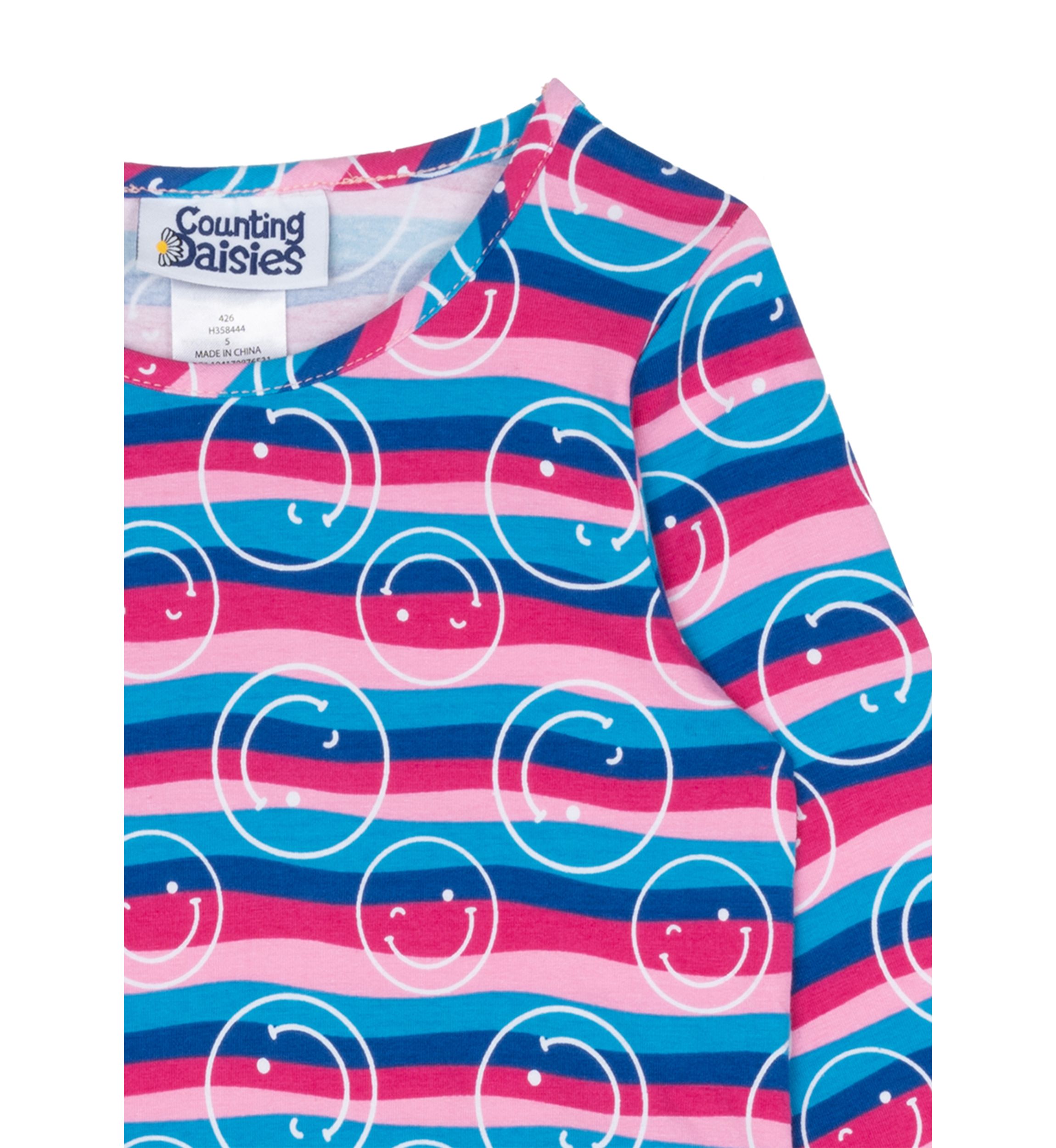 Toddler Girls Smiley Printed Dress