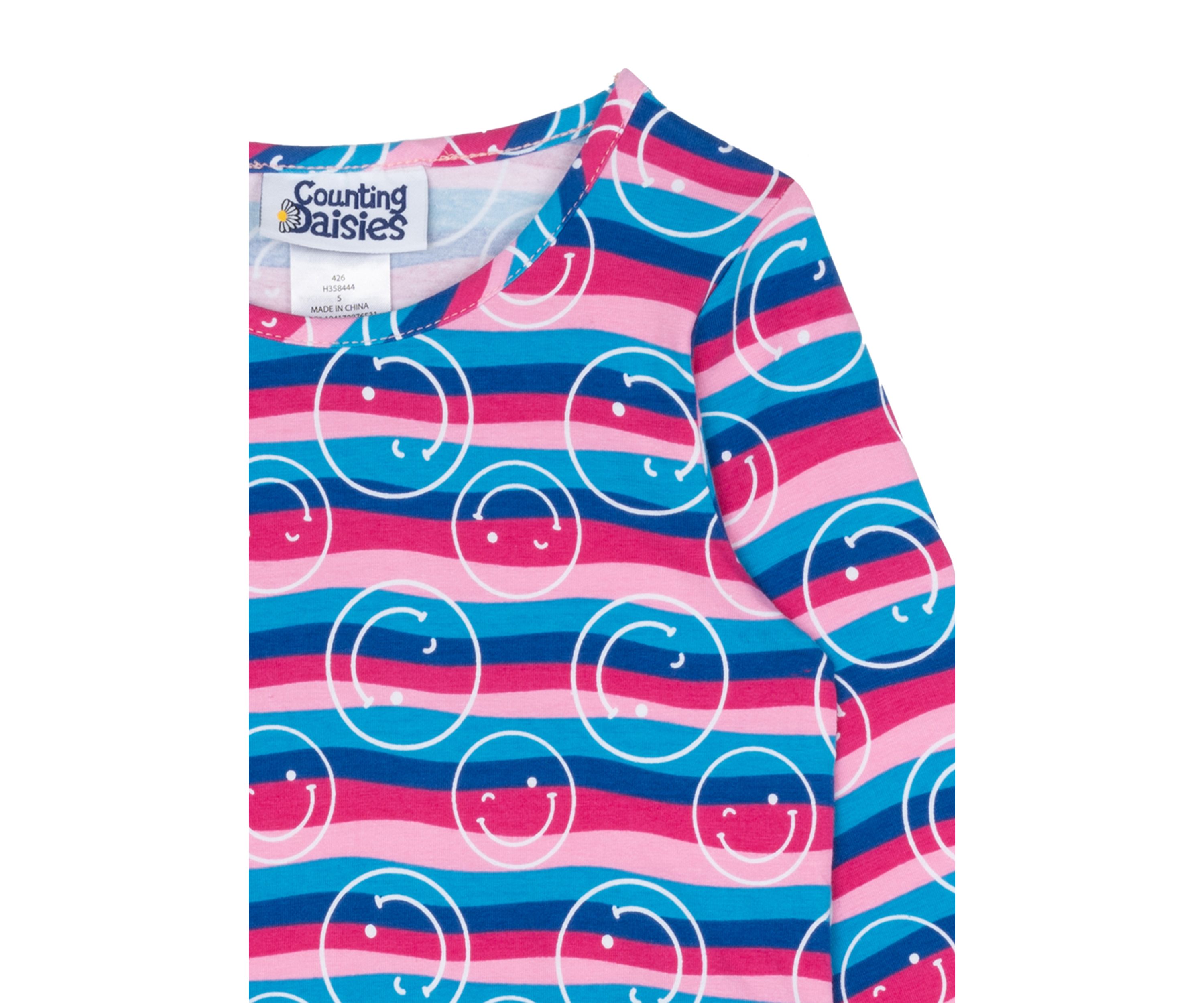 Toddler Girls Smiley Printed Dress