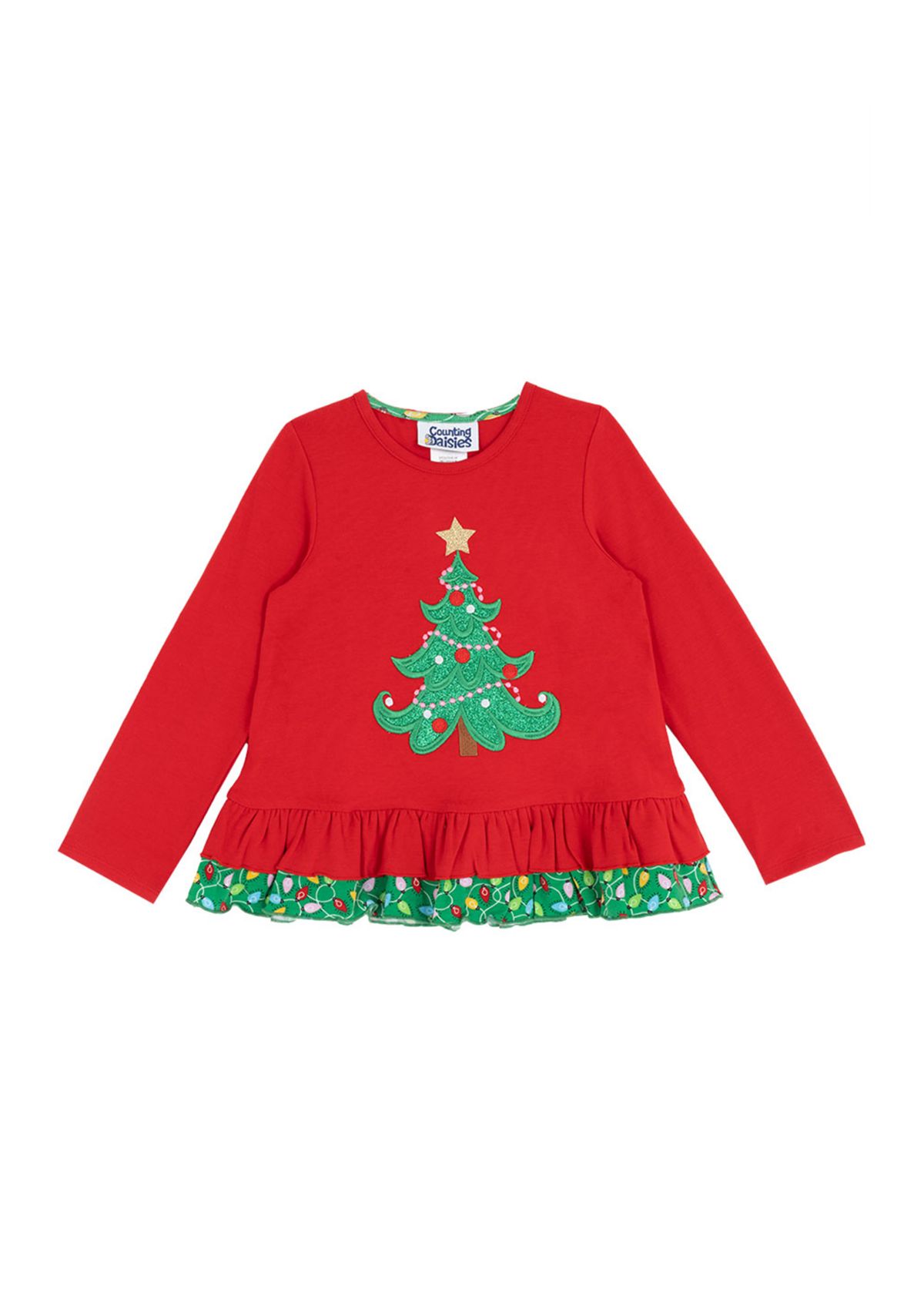 Toddler Girls Long Sleeve Tree Graphic T-Shirt