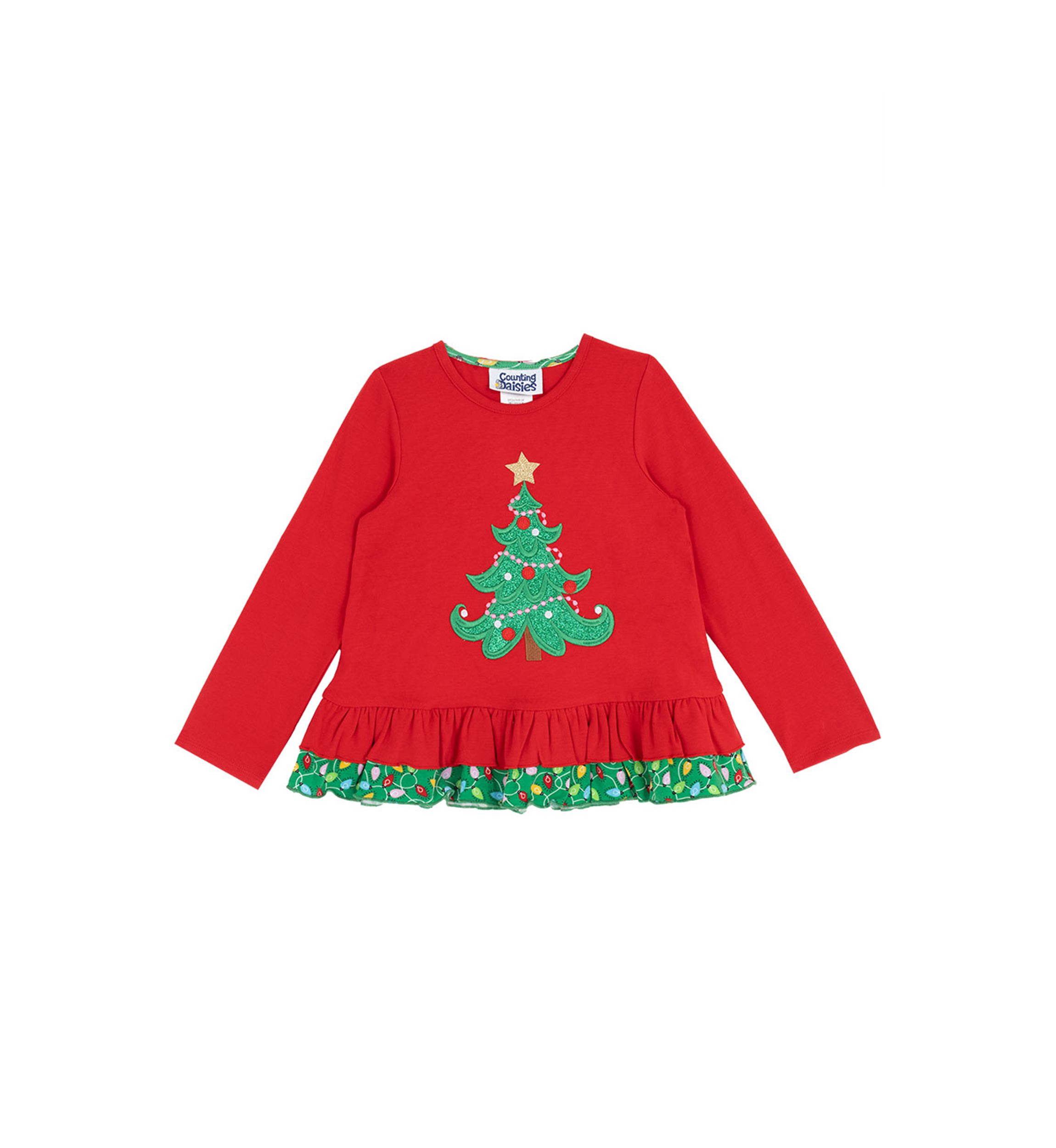 Toddler Girls Long Sleeve Tree Graphic T-Shirt