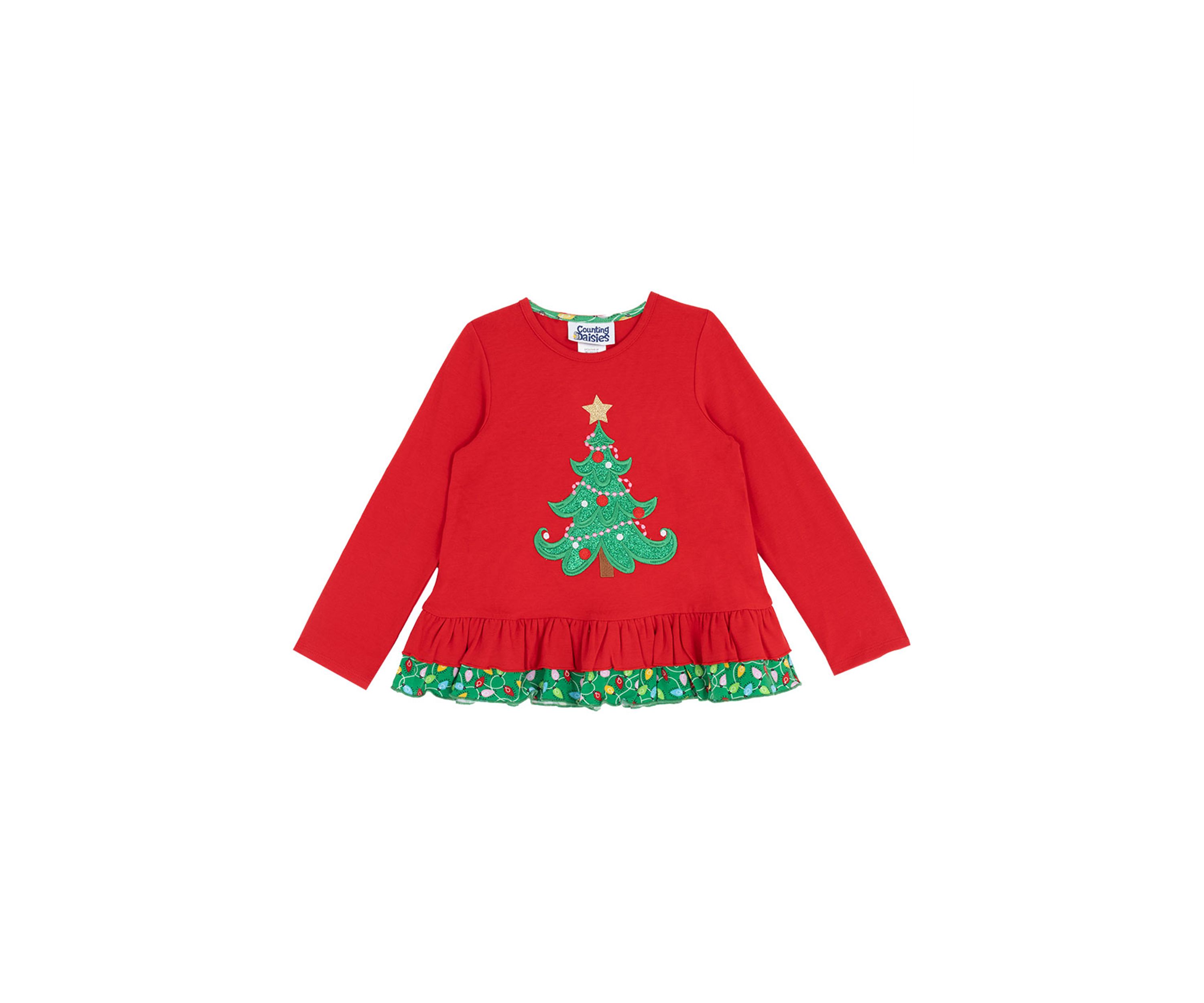 Toddler Girls Long Sleeve Tree Graphic T-Shirt