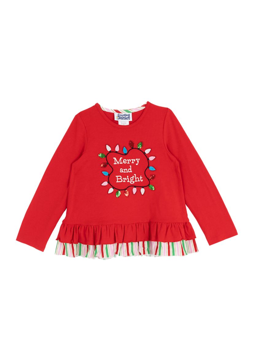 Toddler Girls Merry and Bright Top 