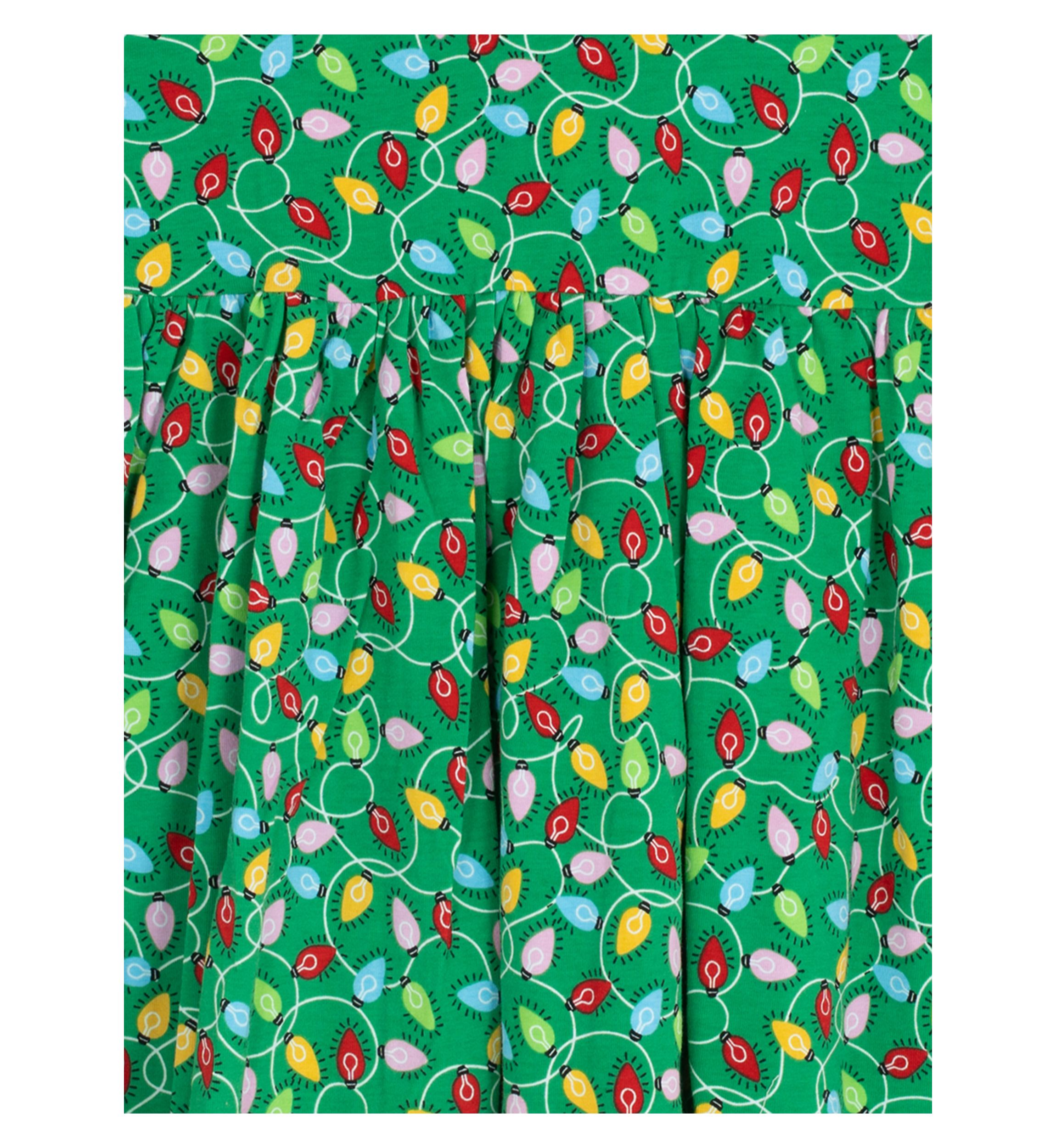 Toddler Girls Long Sleeve Tree Lights Dress