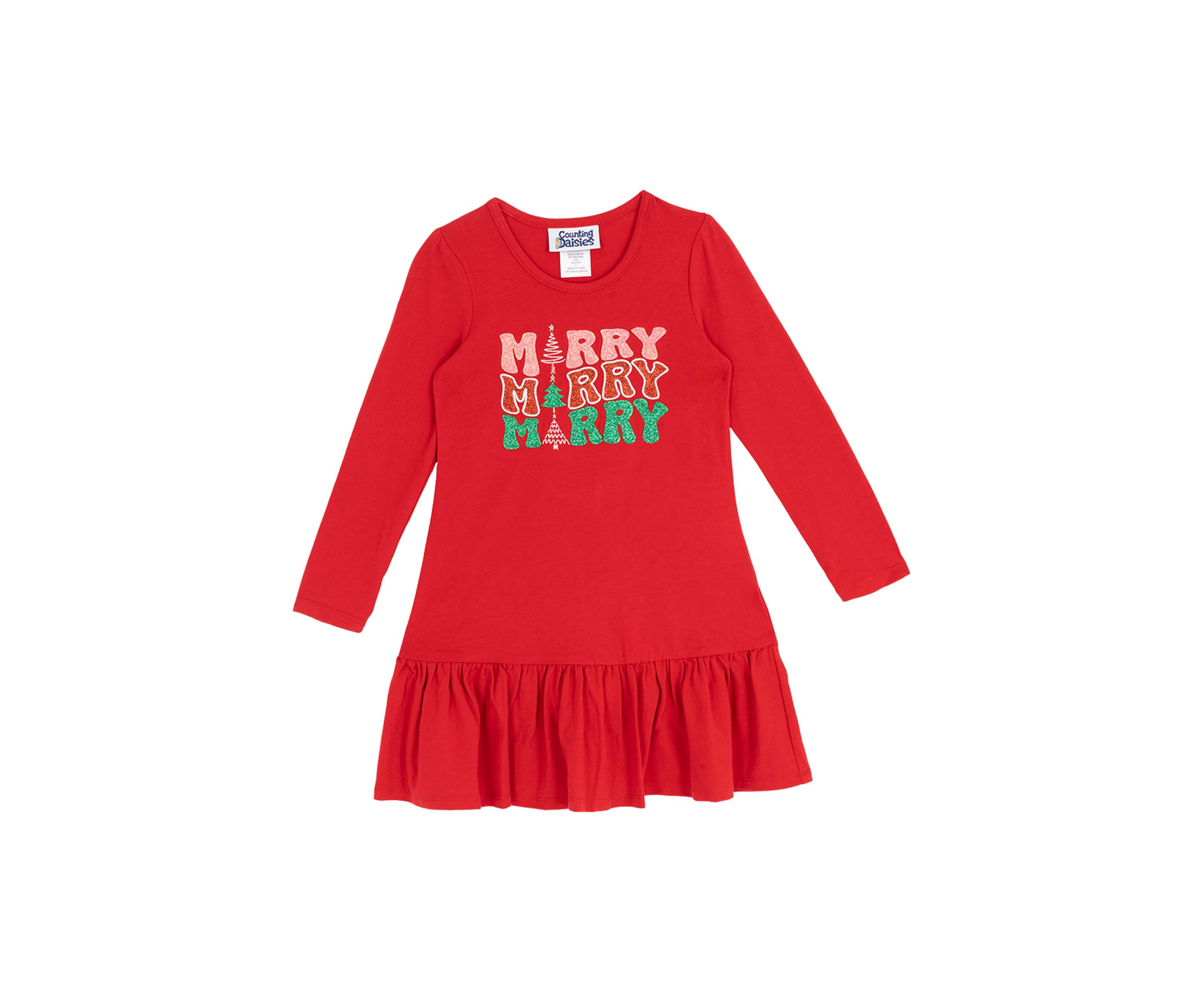 Toddler Girls Long Sleeve Merry Dress