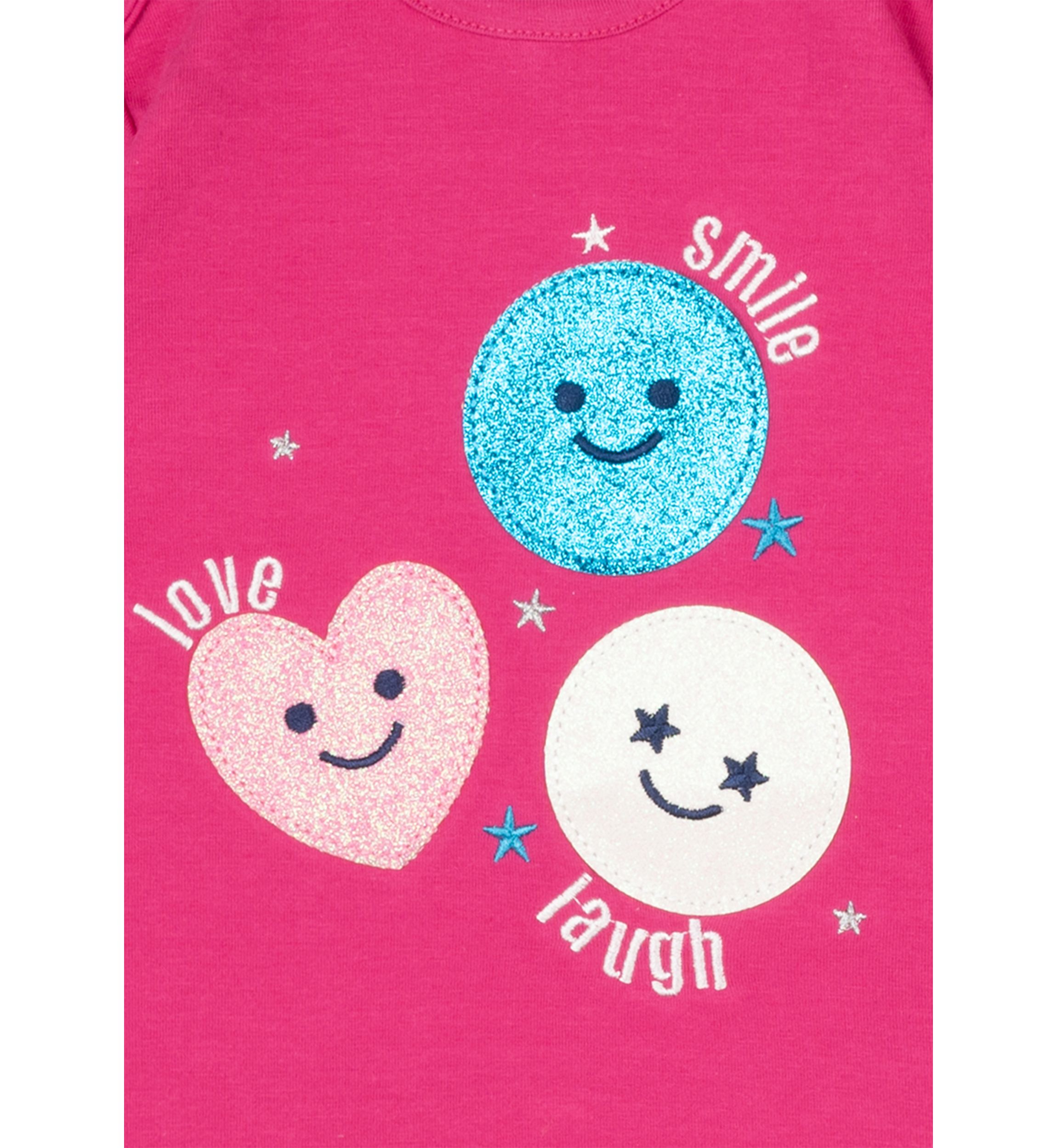 Baby Girls Smiley Face Top and Printed Leggings Set