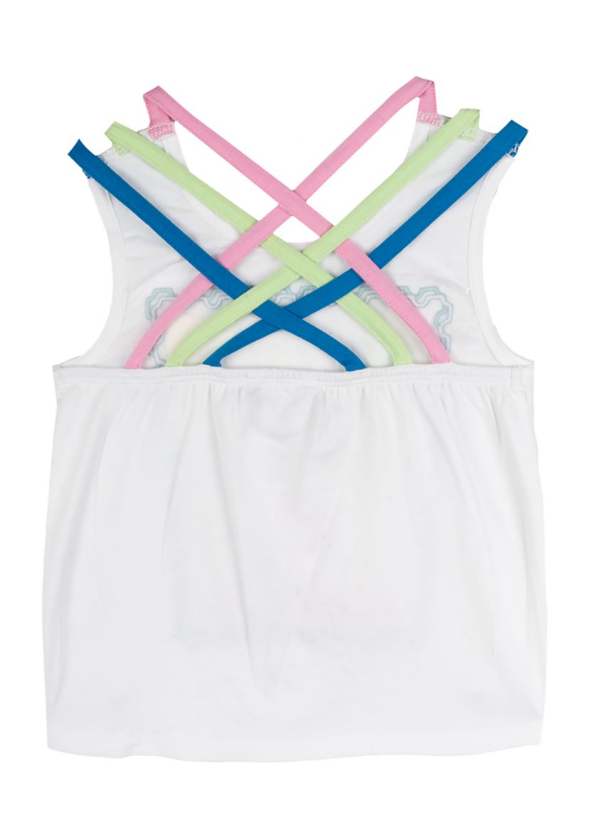 Toddler Girls Crossback Flamingo Graphic Tank Top