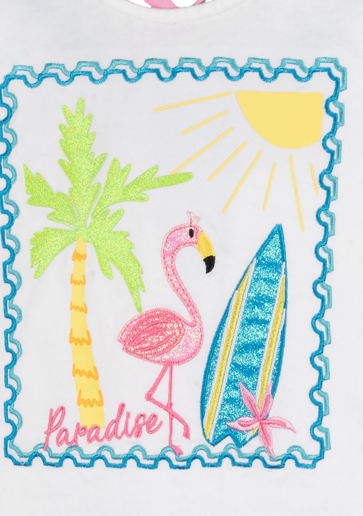 Toddler Girls Crossback Flamingo Graphic Tank Top