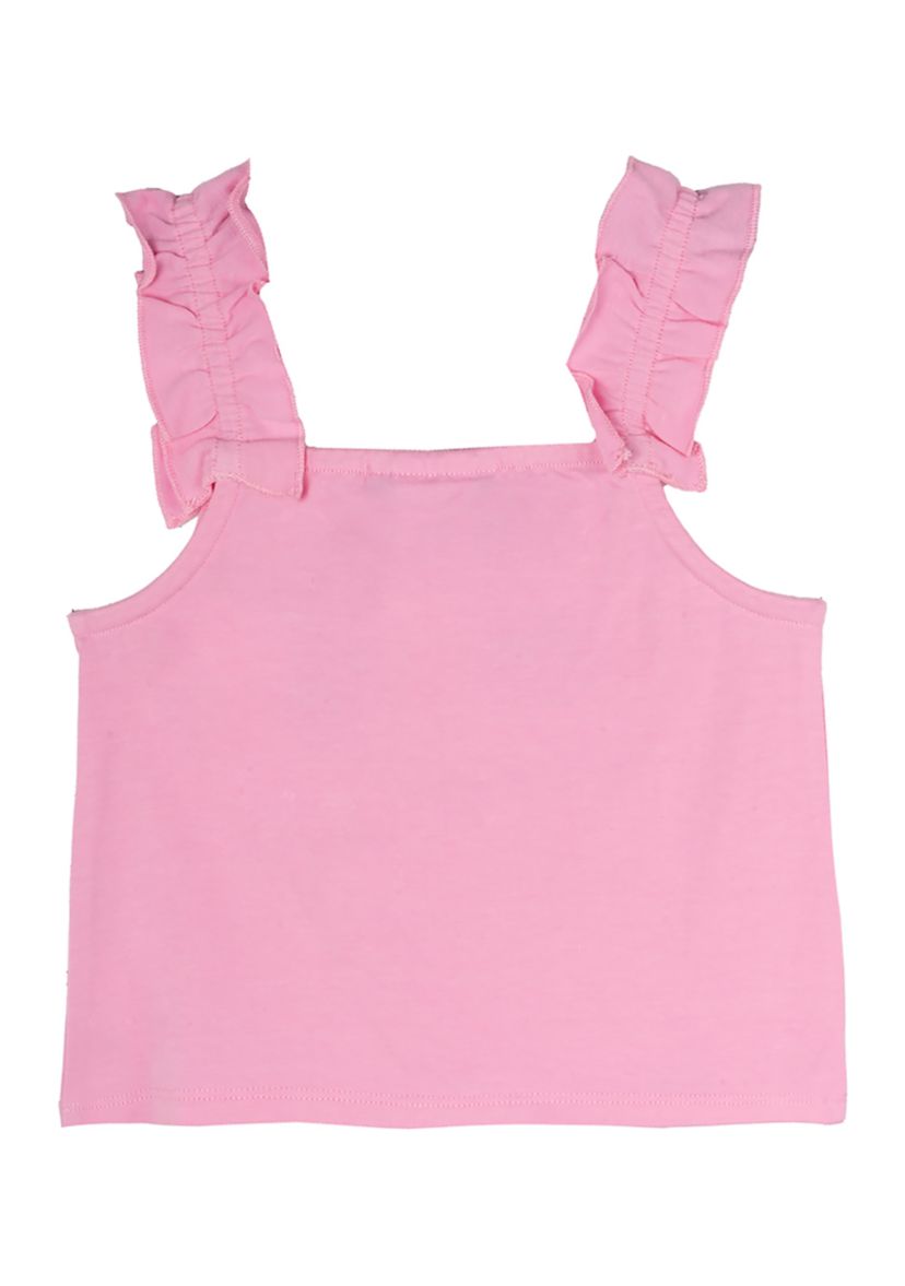 Toddler Girls Flamingo Graphic Ruffle Tank Top