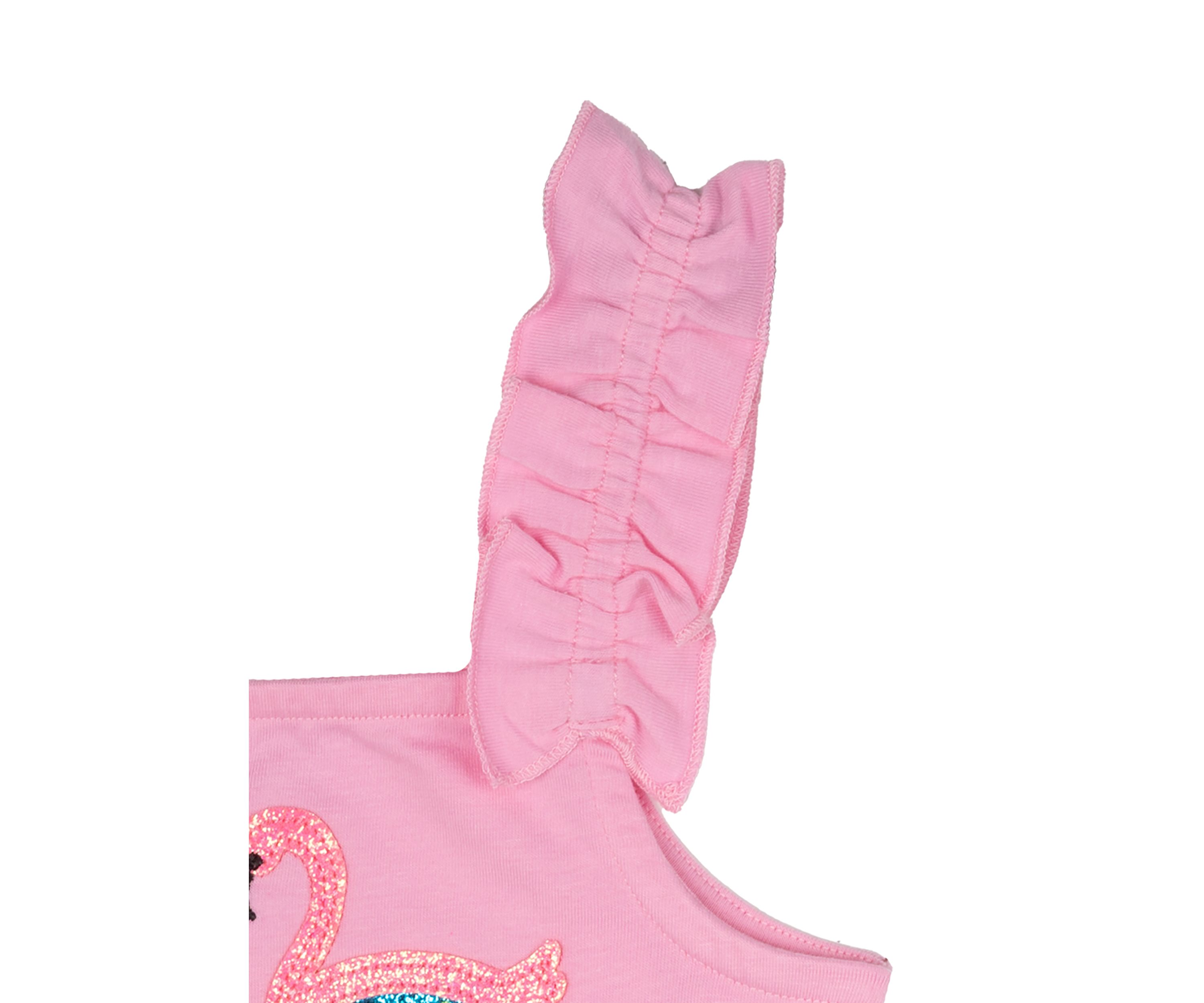 Toddler Girls Flamingo Graphic Ruffle Tank Top