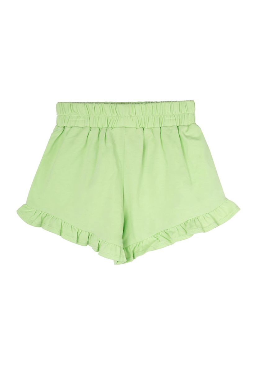 Toddler Girls Solid Flutter Hem Shorts