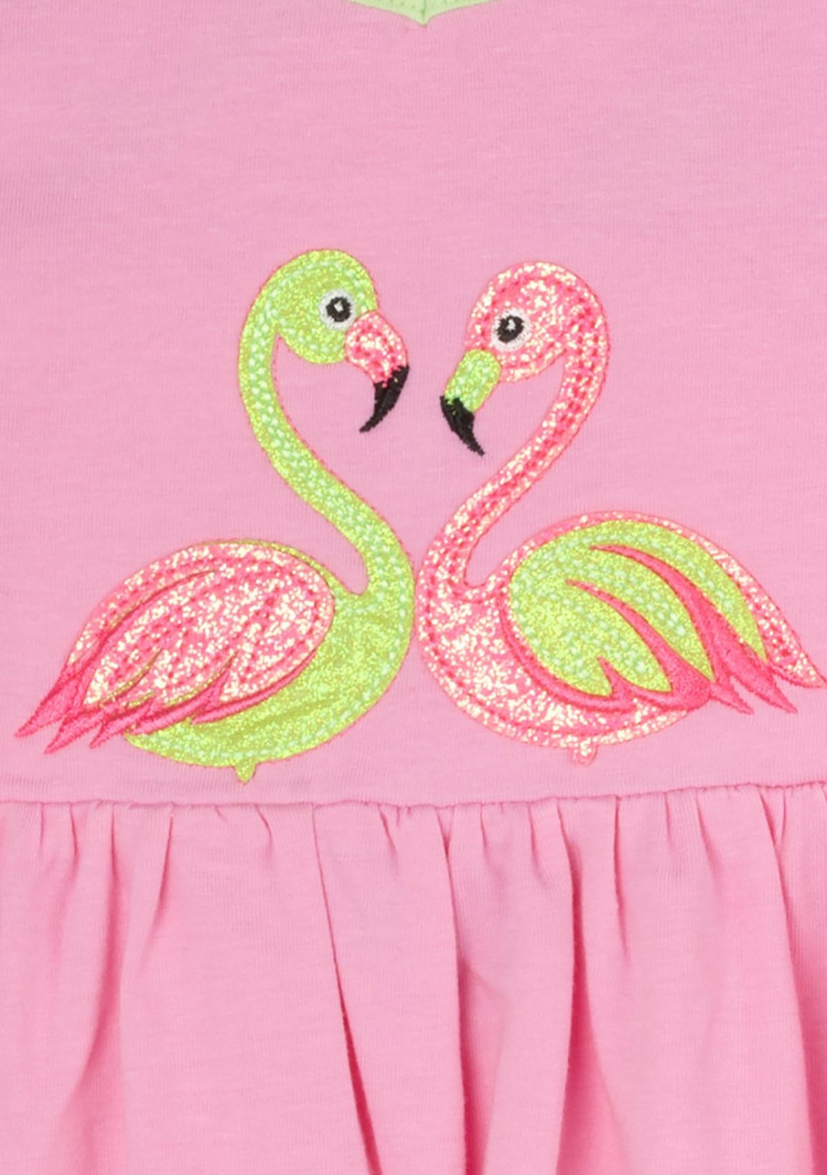 Toddler Girls Flamingo Embroidered Dress