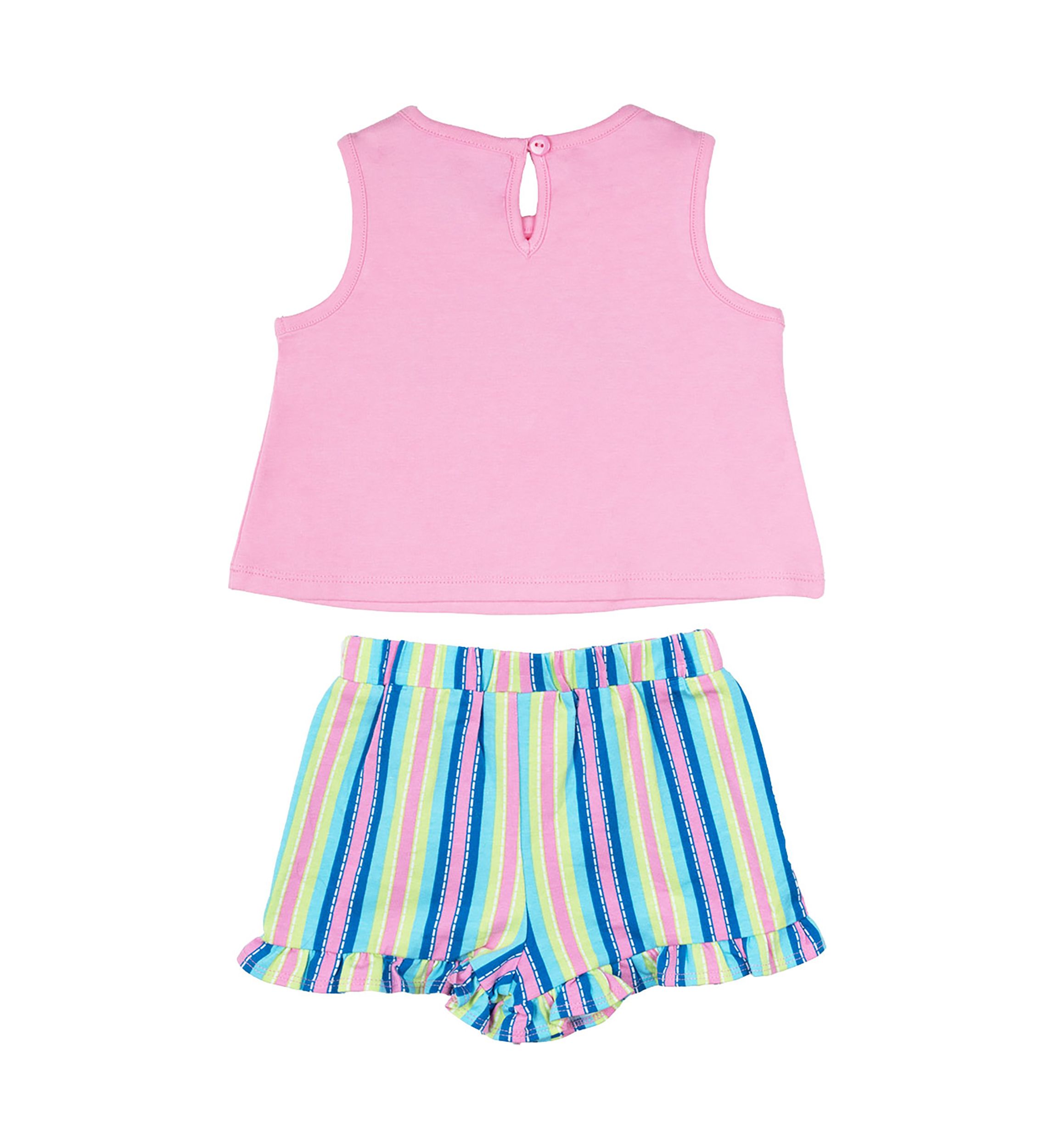 Baby Girls Flamingo Top and Printed Shorts Set