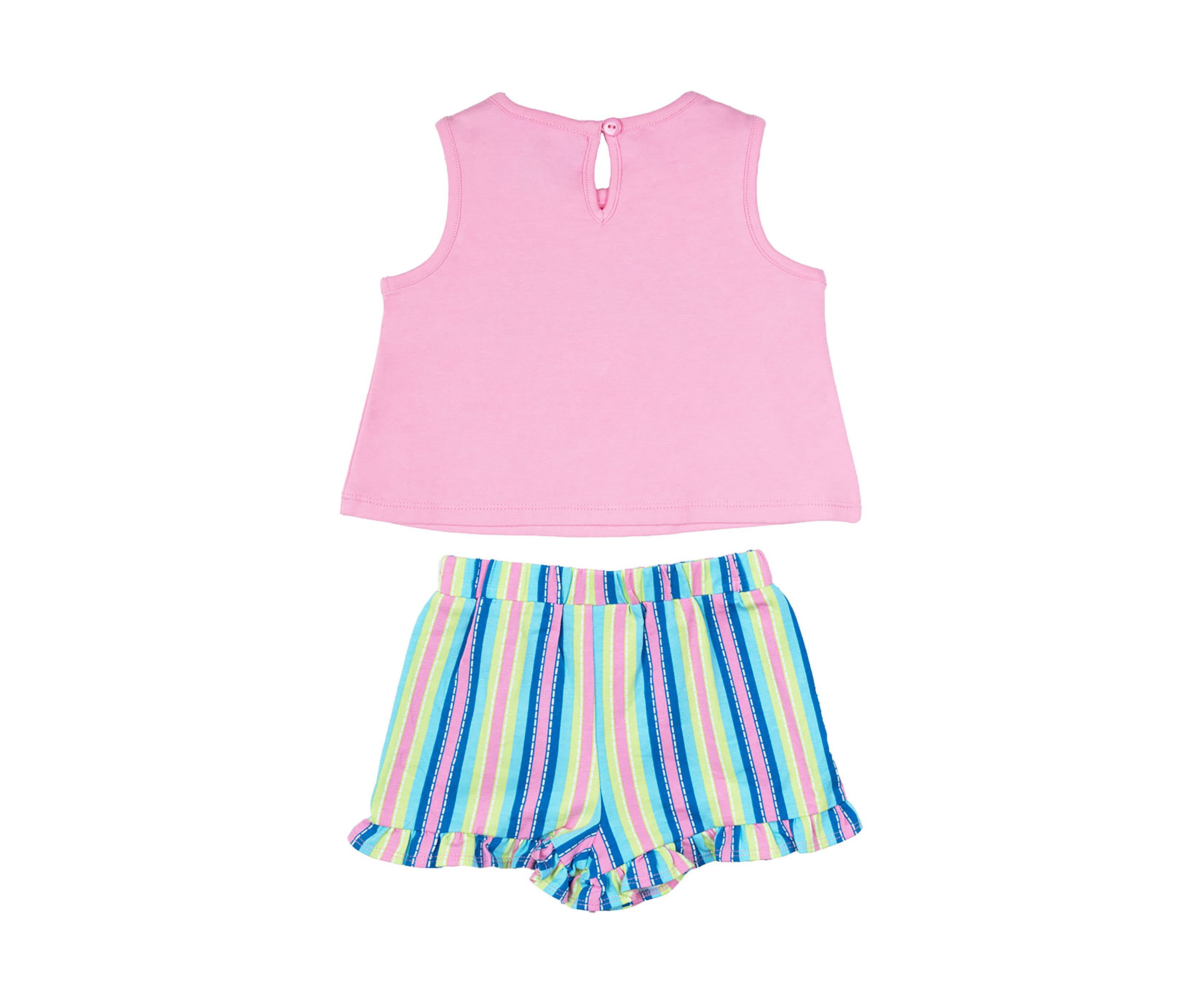 Baby Girls Flamingo Top and Printed Shorts Set