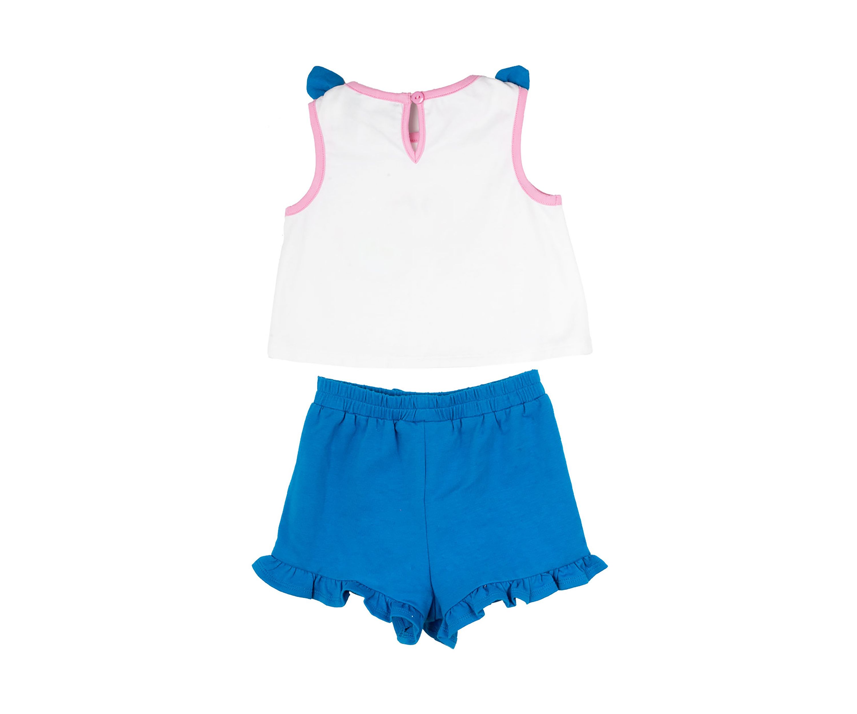 Baby Girls Flamingo Graphic Tank Top and Ruffle Shorts Set