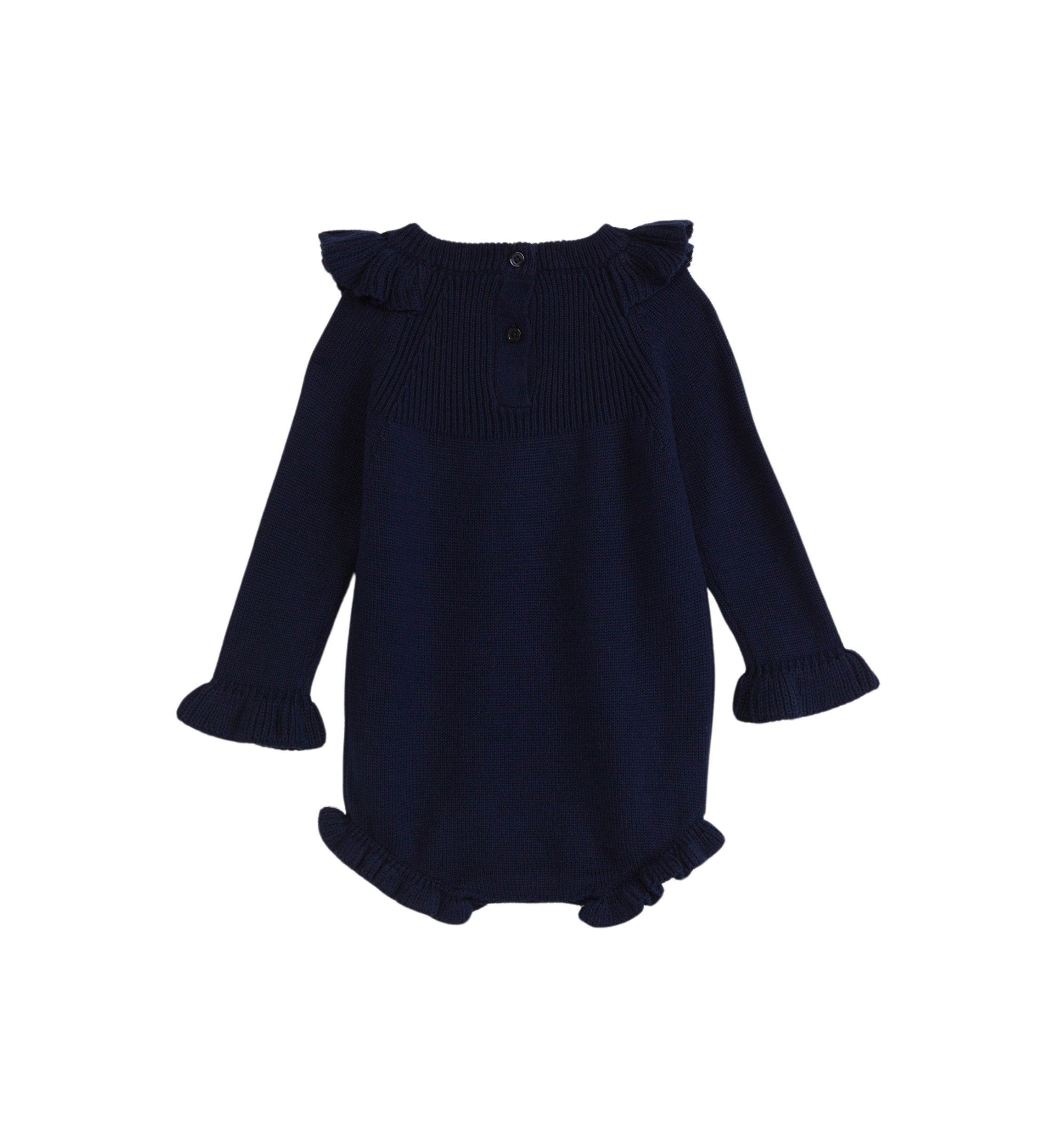 Baby Girls Embroidered Floral Sweater Bodysuit