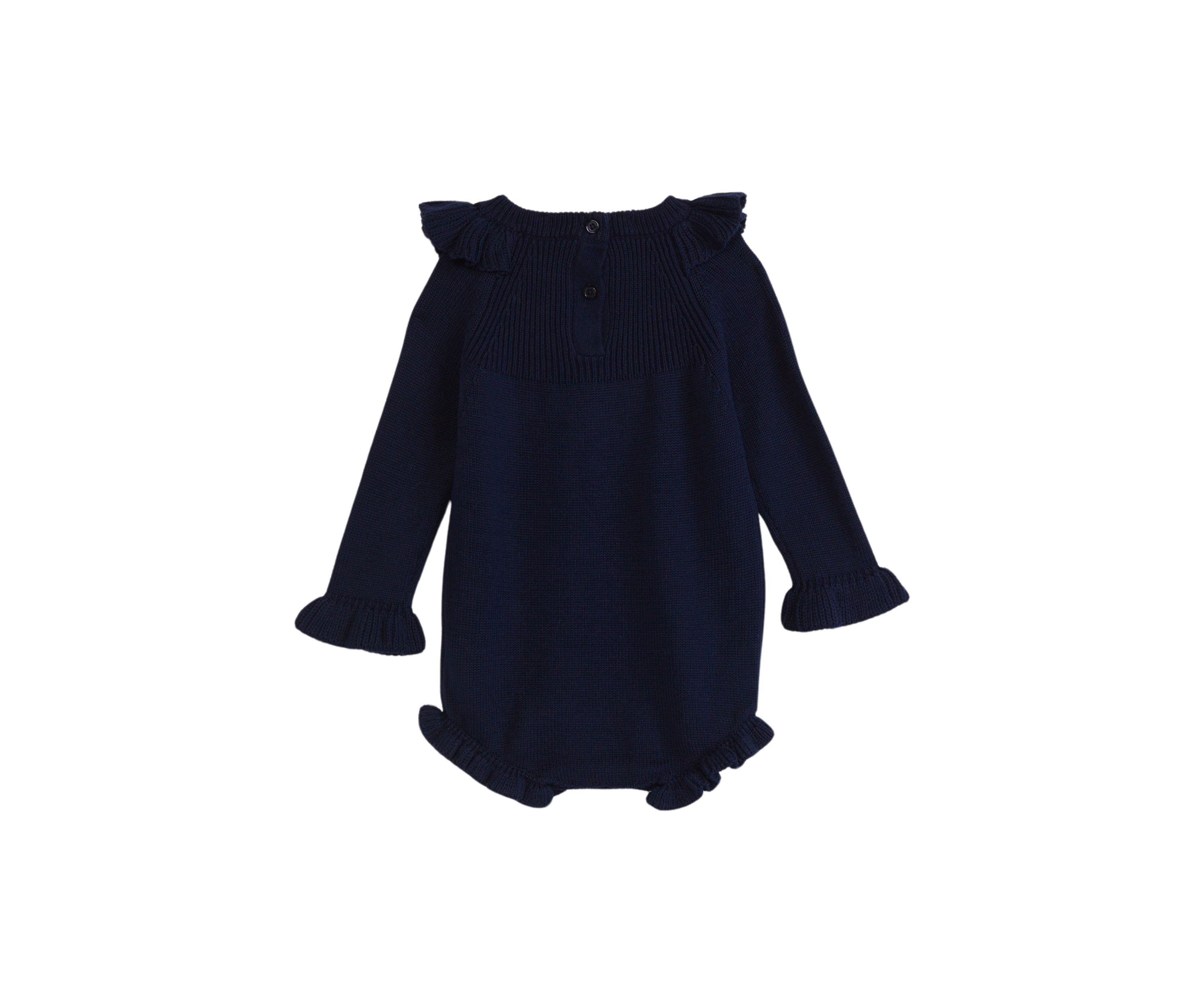 Baby Girls Embroidered Floral Sweater Bodysuit