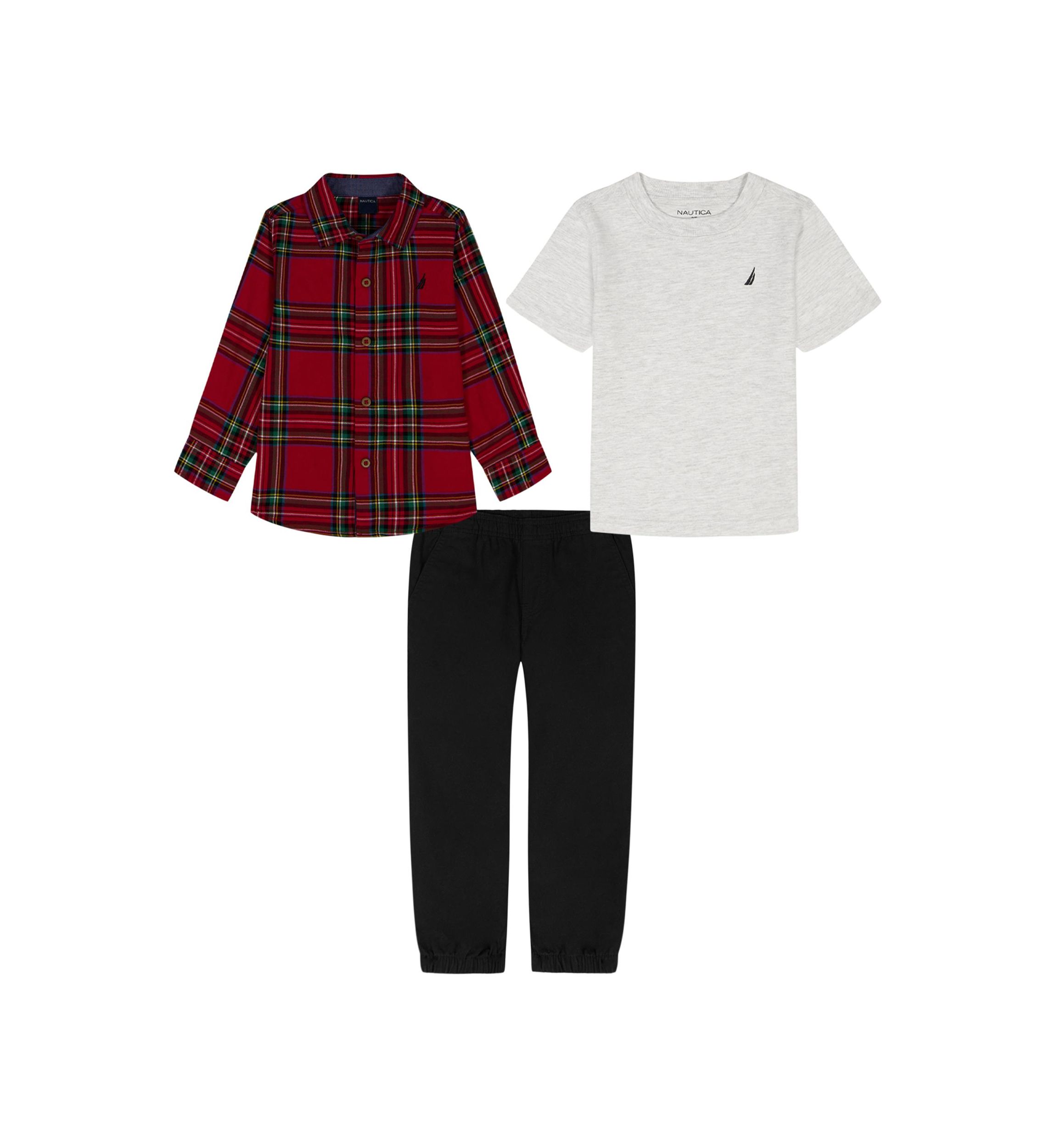 Baby Boys Three Piece Woven Pants Set