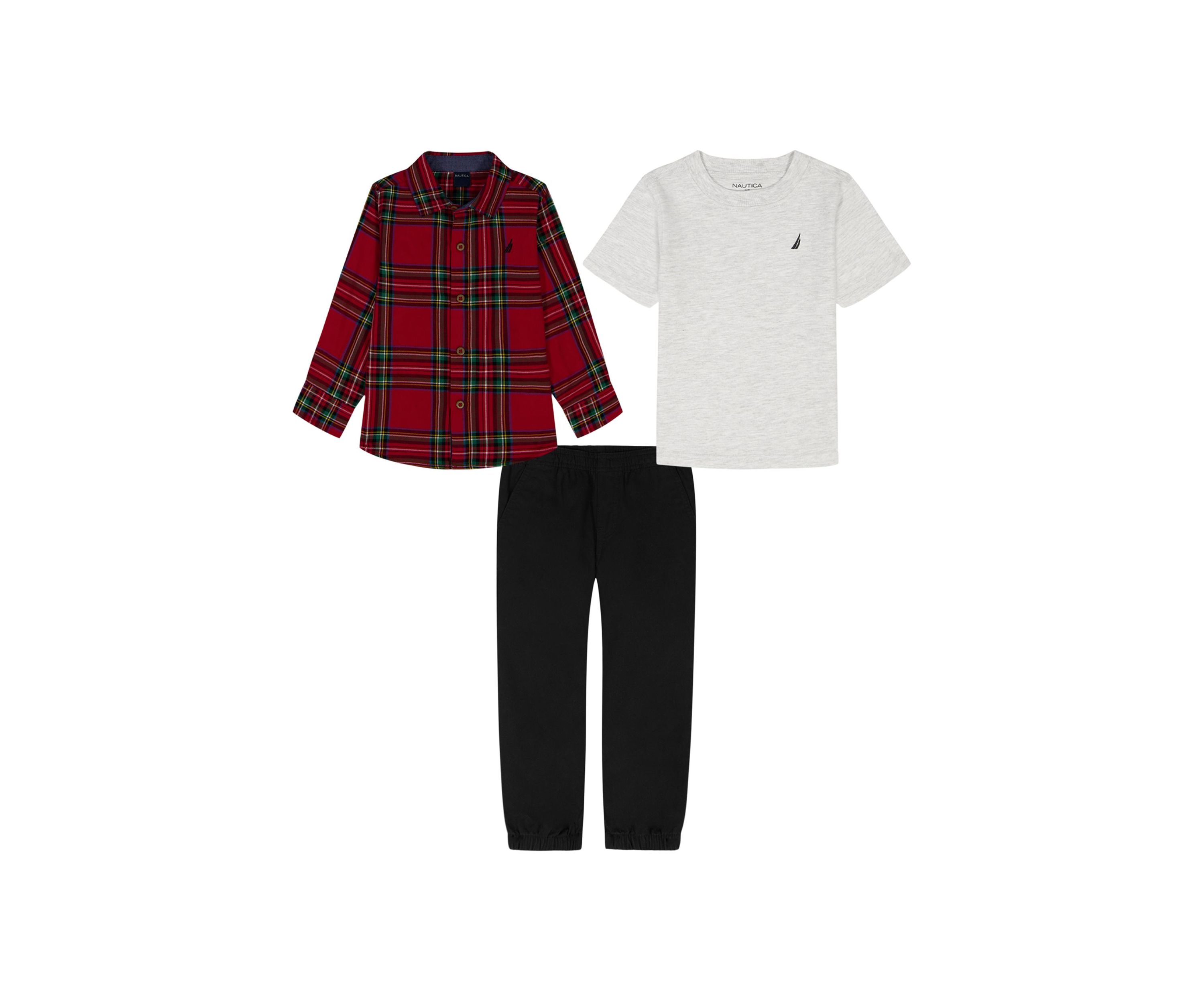 Baby Boys Three Piece Woven Pants Set