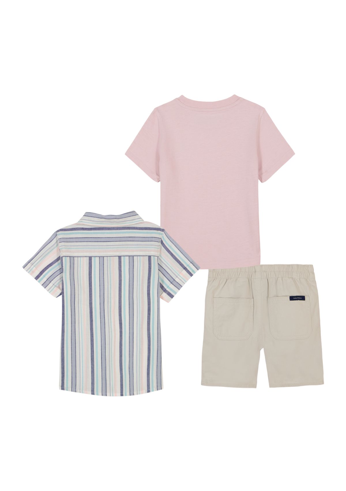 Toddler Boys Printed Button Down and Shorts Set