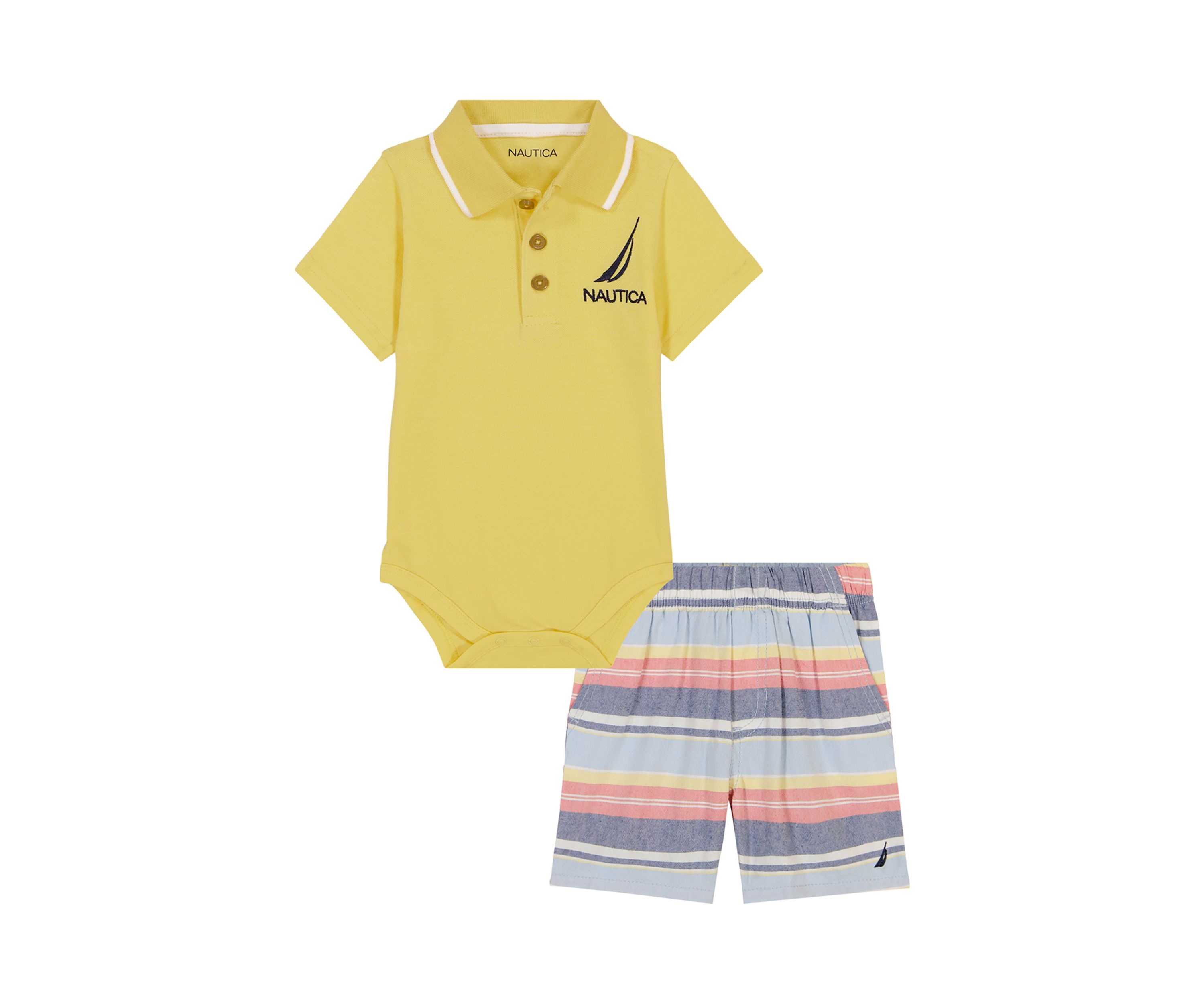Toddler Boys Polo Bodysuit and Shorts Set