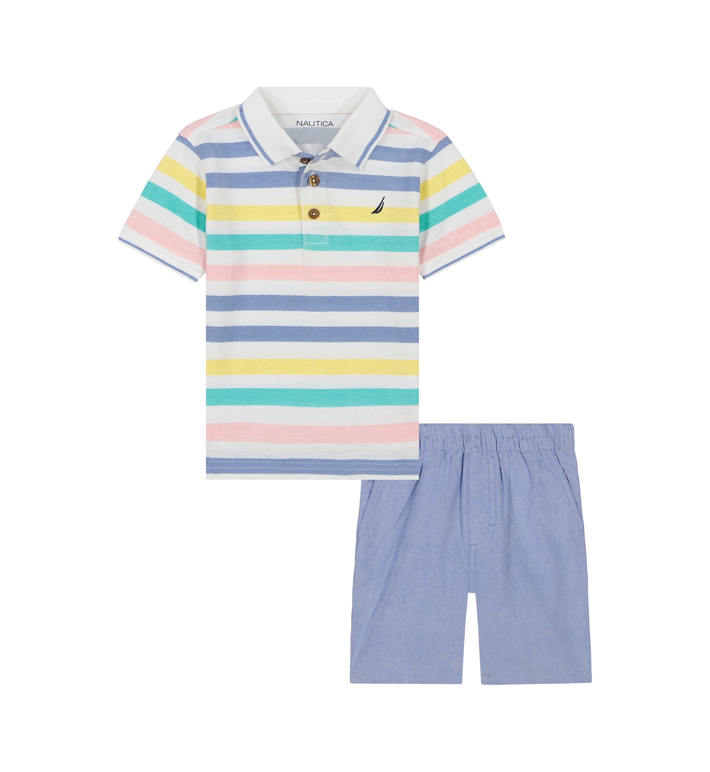 Toddler Boys Polo Shirt and Shorts Set