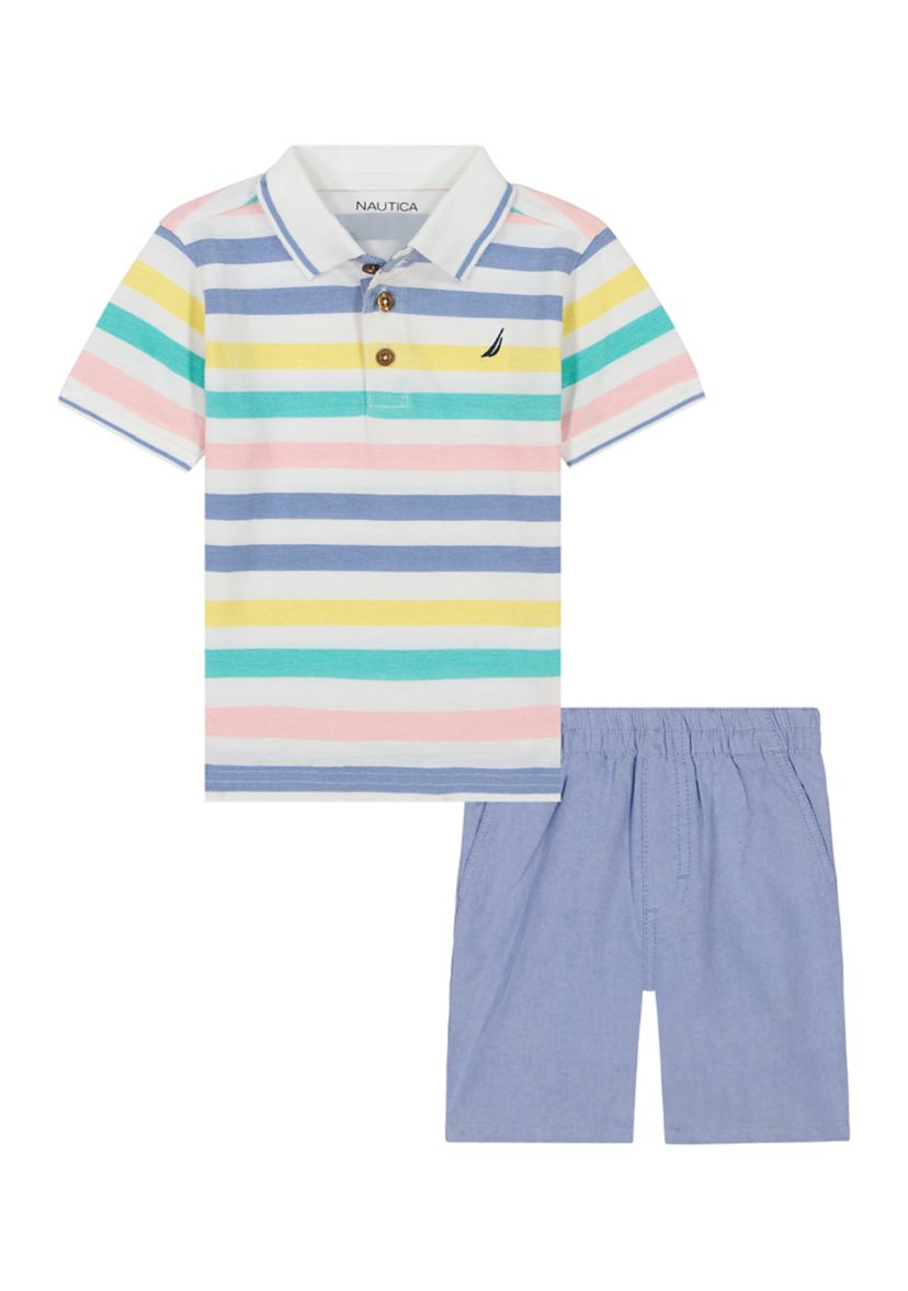 Toddler Boys Polo Shirt and Shorts Set