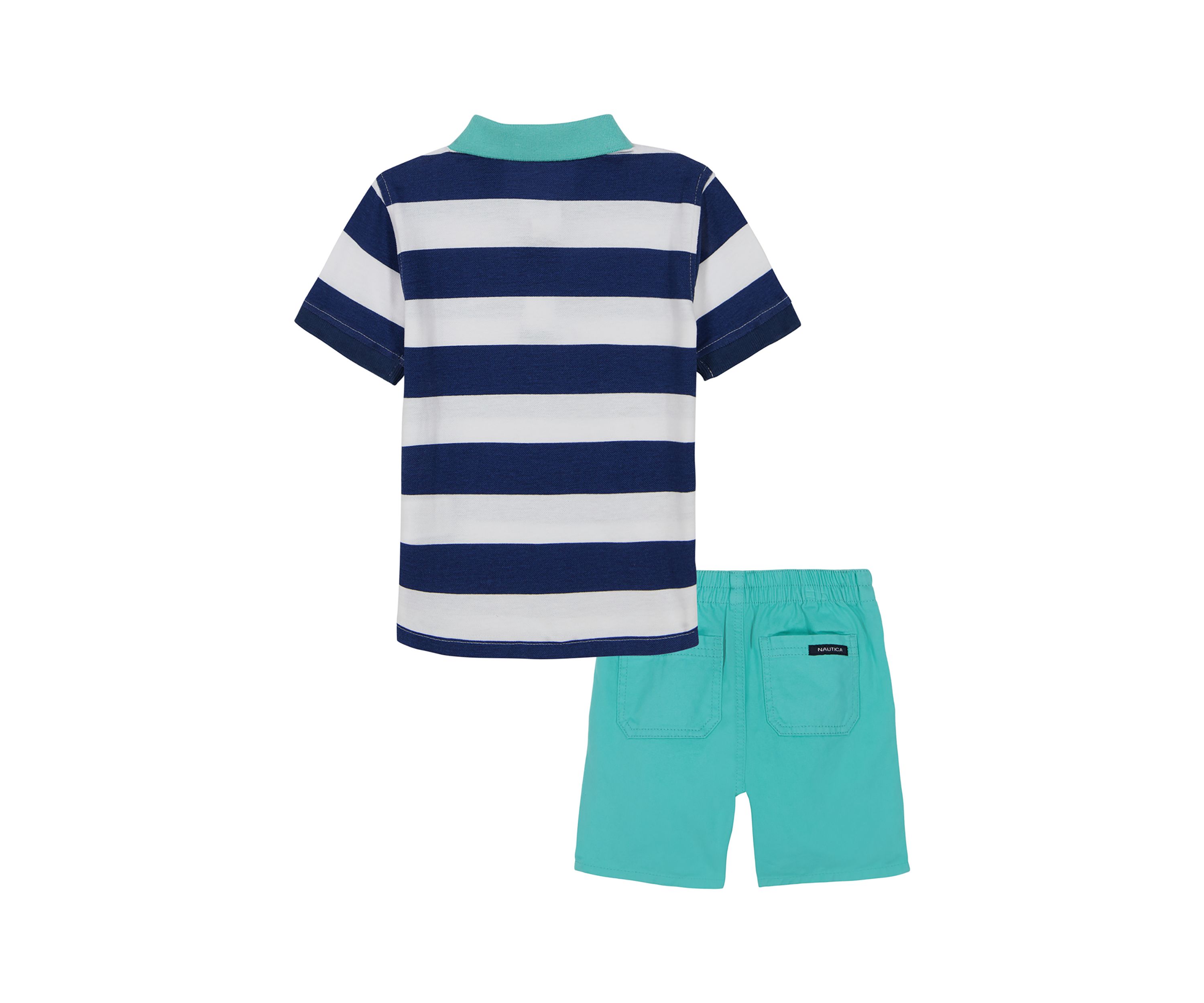 Toddler Boys Stripe Polo Shirt and Shorts Set
