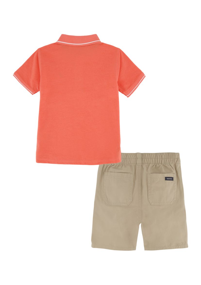Toddler Boys Polo Shirt and Shorts Set