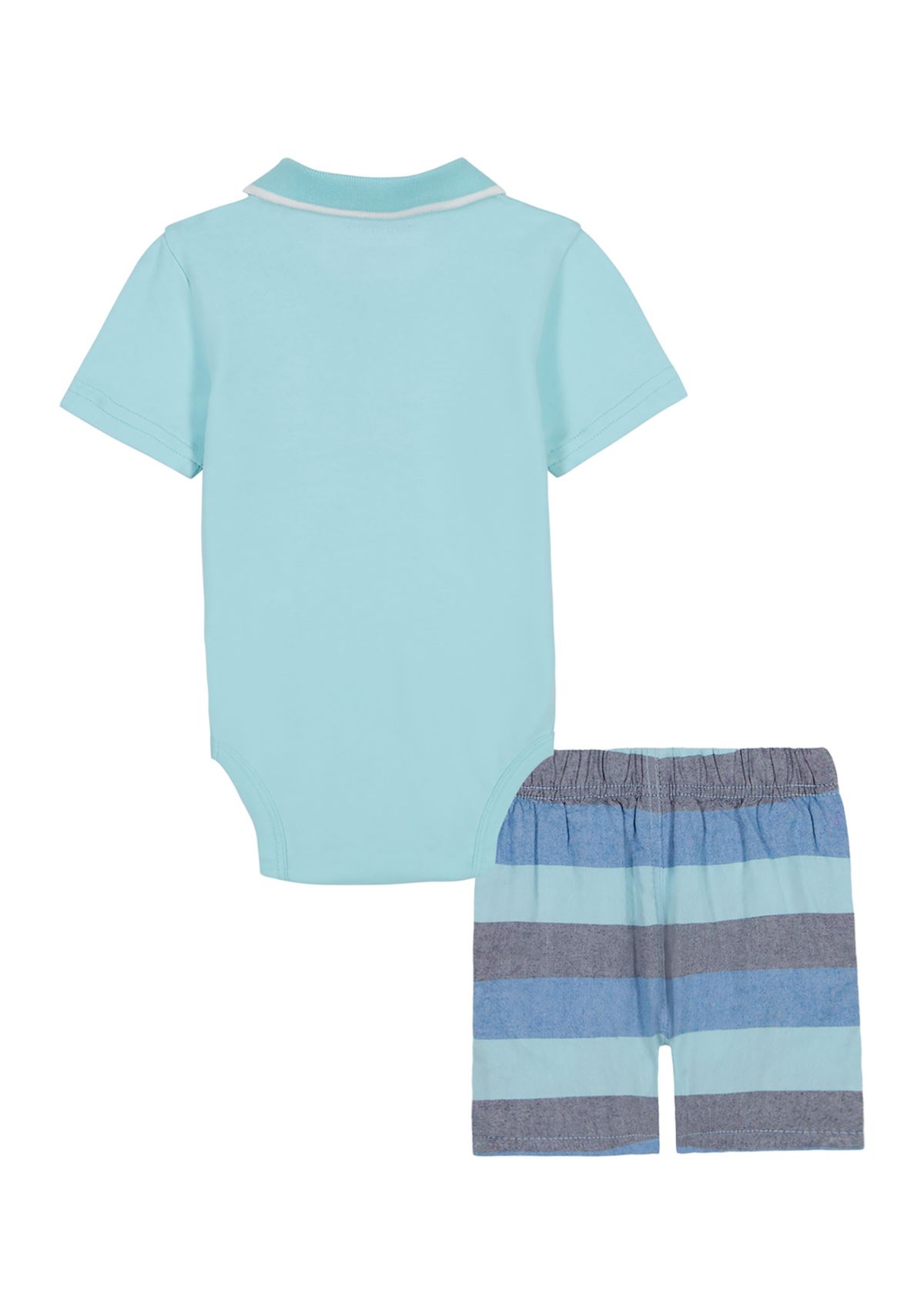Baby Boys Polo Bodysuit and Printed Shorts Set