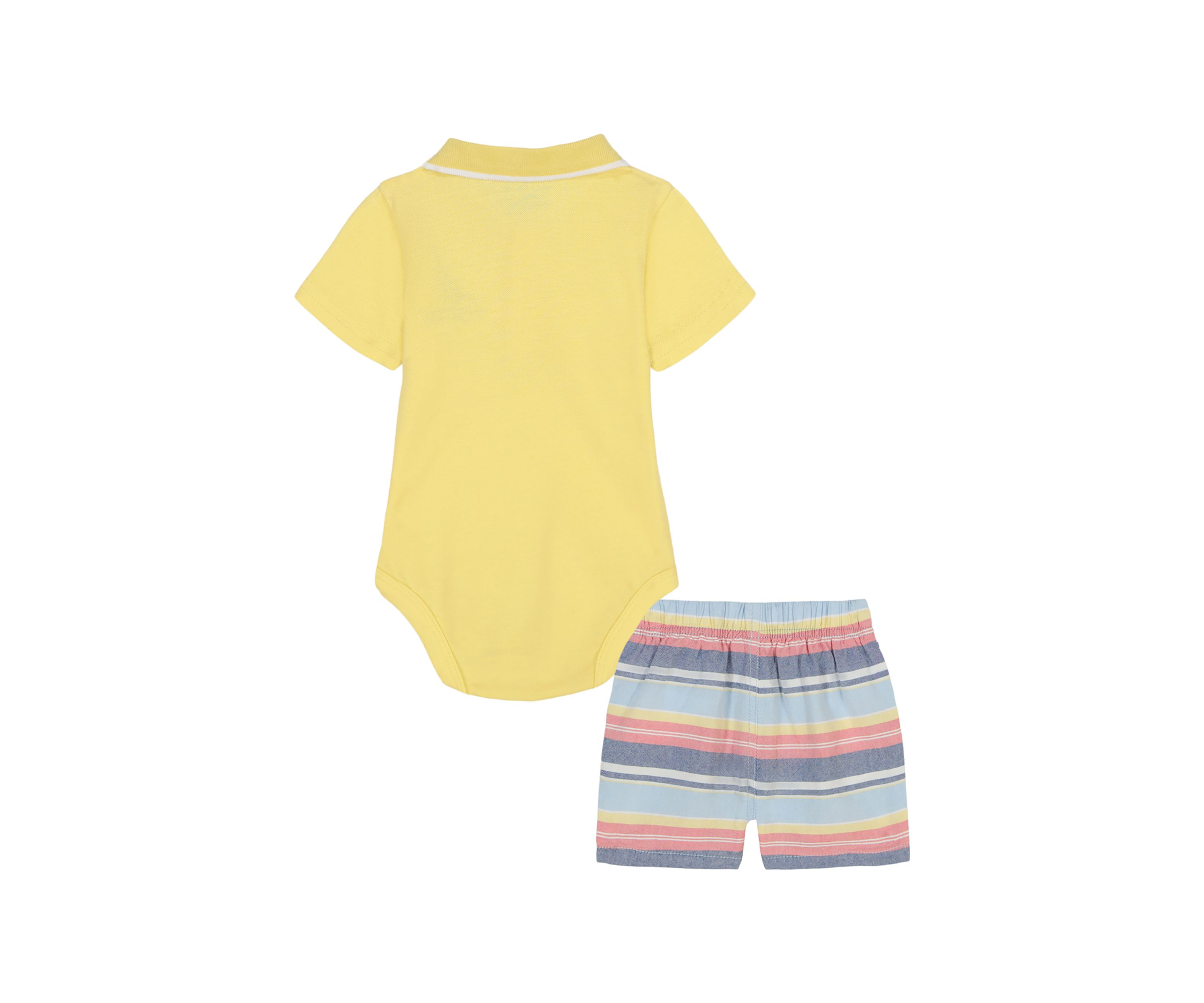 Baby Boys Polo Bodysuit and Printed Shorts Set