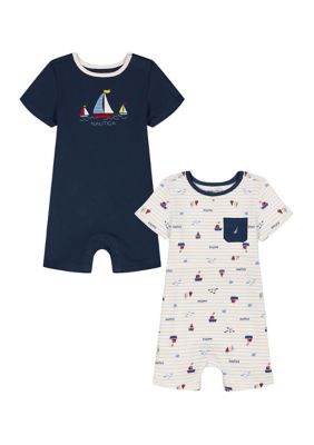 Nautica Baby Boys 2 Pack Romper Set