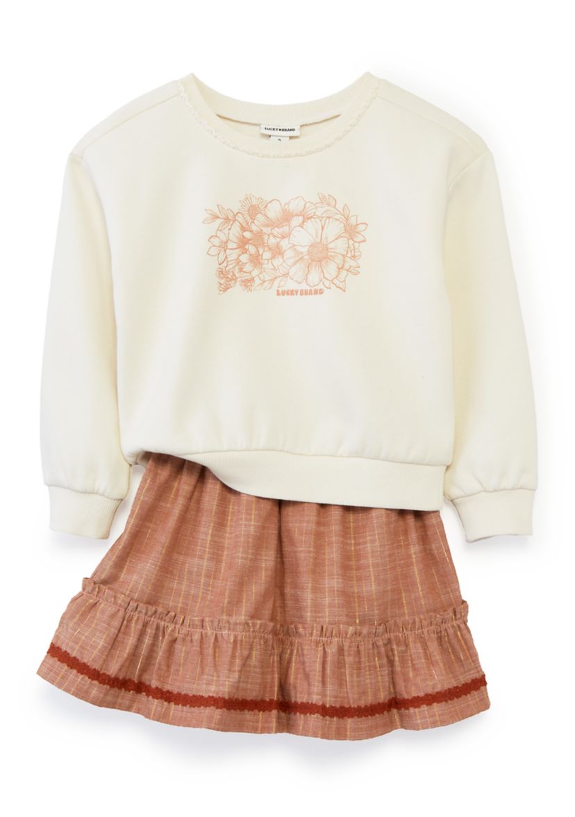 Toddler Girls Fashion Skirt Set 