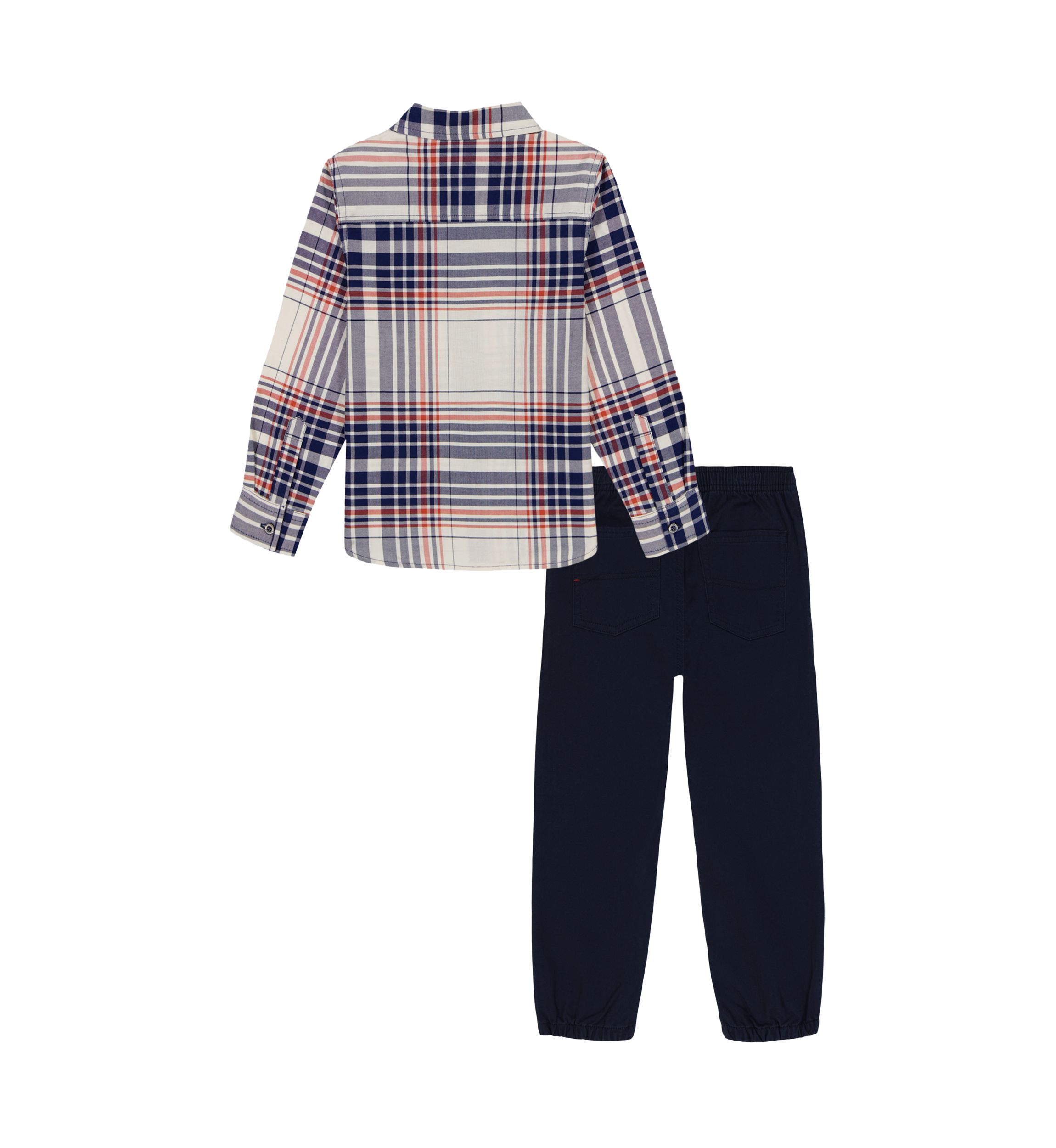 Toddler Boys Printed Button Up Shirt Set 