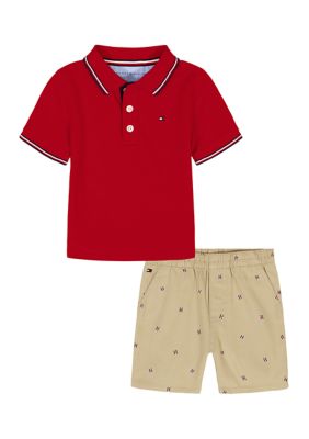 Tommy Hilfiger Toddler Boys Woven Shorts Set, 2T
