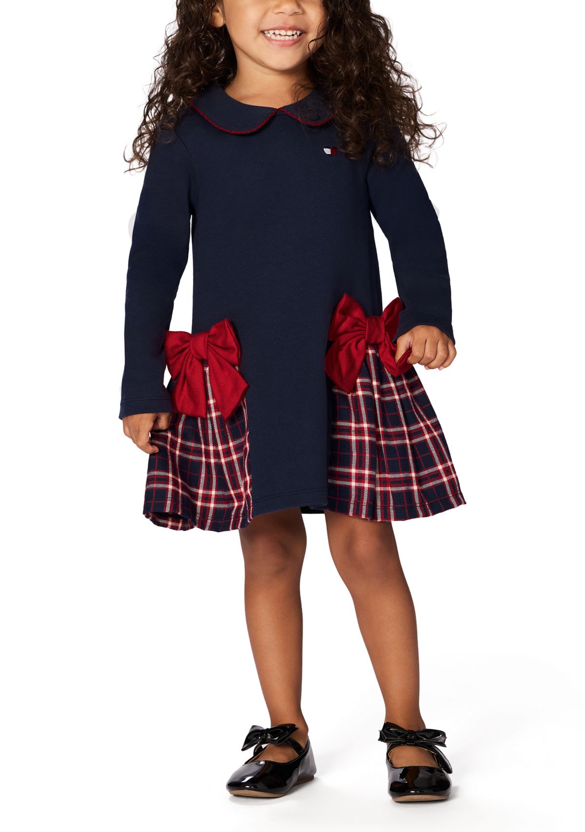 Girls 4-6x Mixed Media Dress with Bloomer