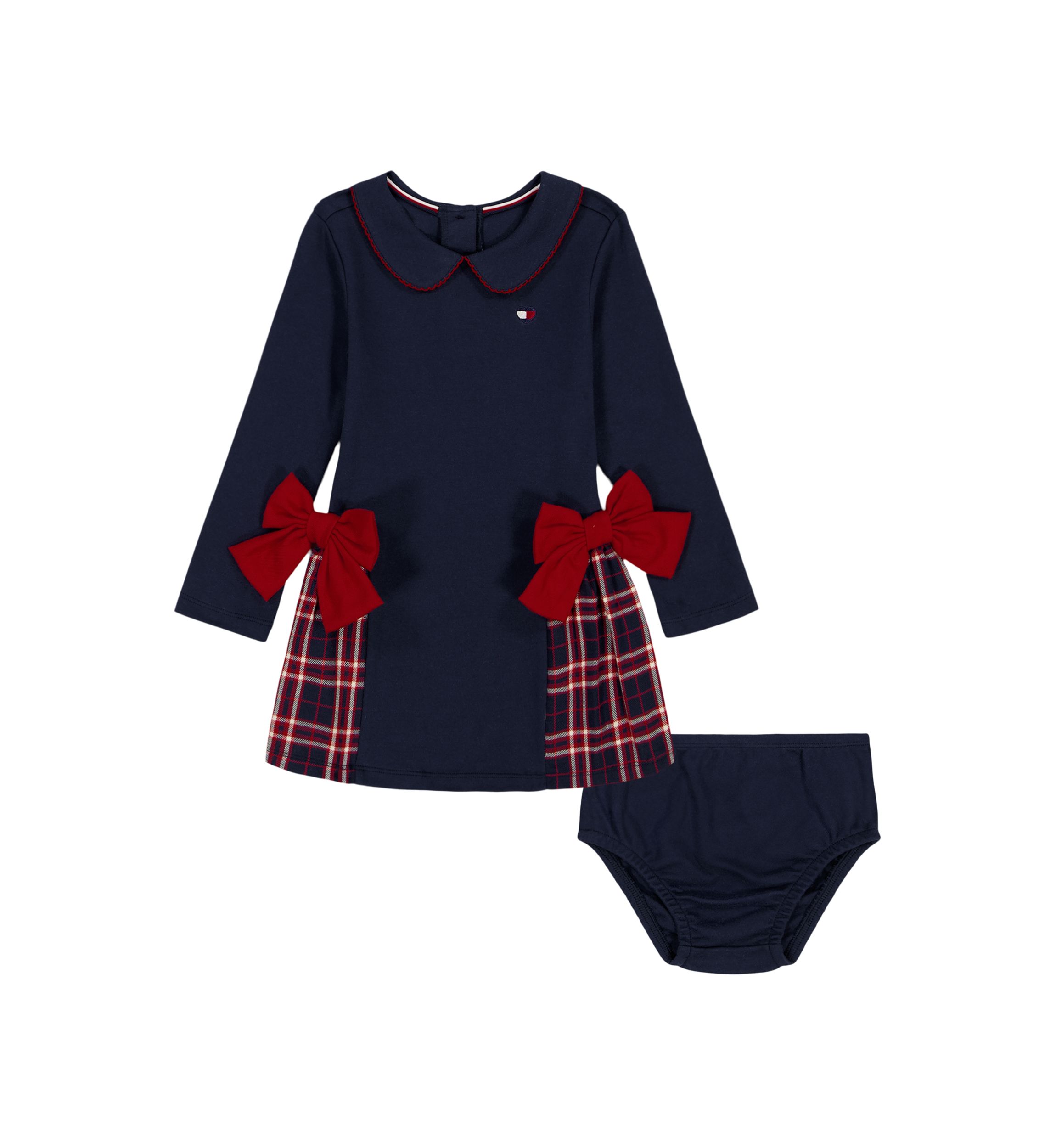 Girls 4-6x Mixed Media Dress with Bloomer