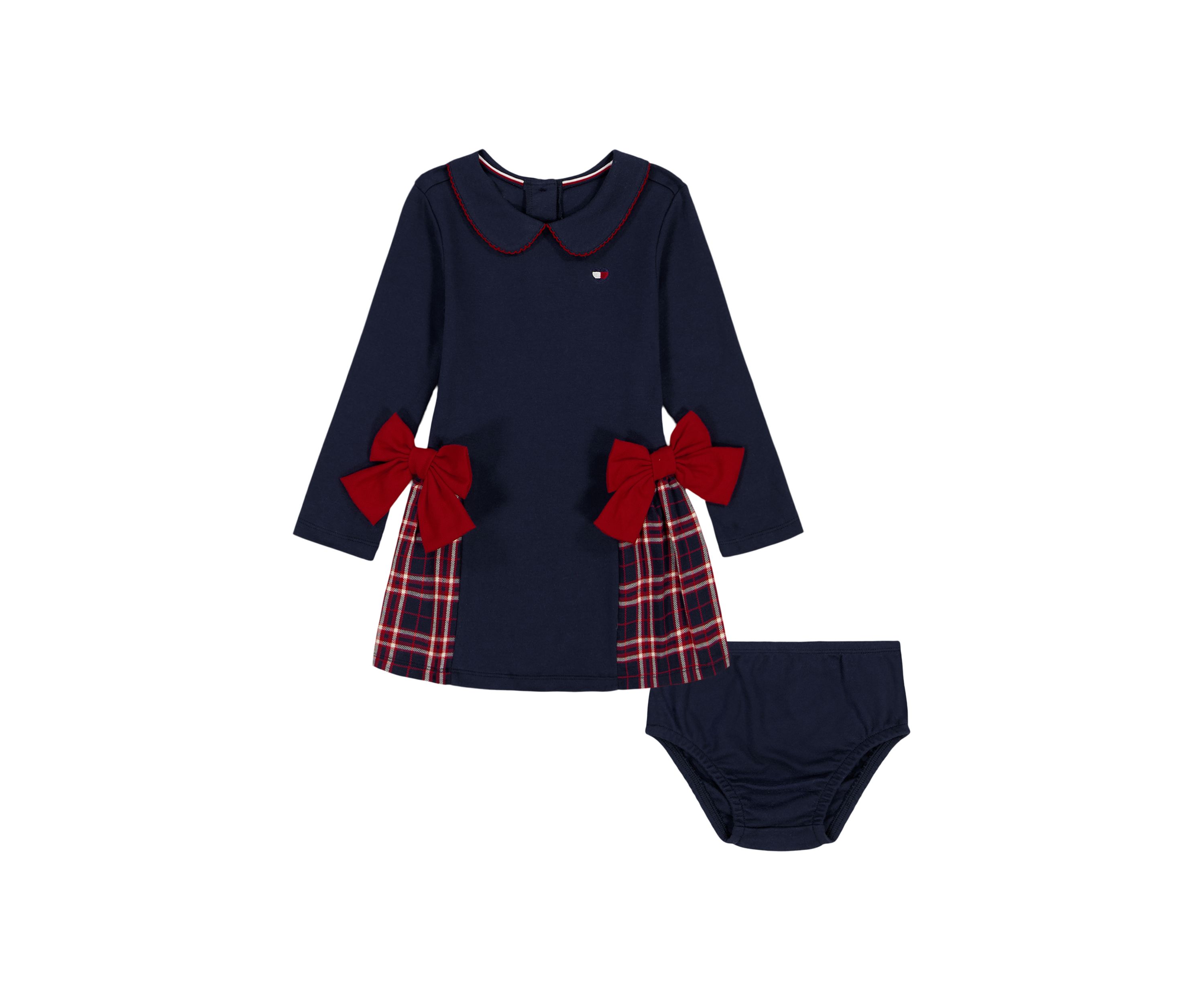 Girls 4-6x Mixed Media Dress with Bloomer
