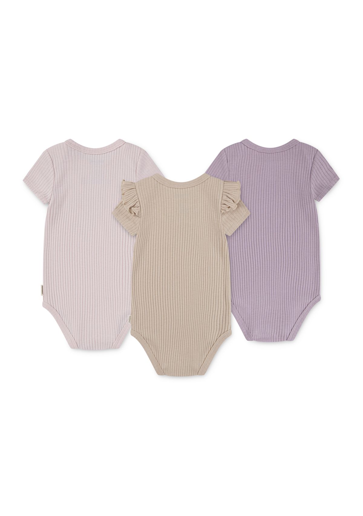 Baby Girls Short Sleeve Graphic Bodysuits - 3-Pack 