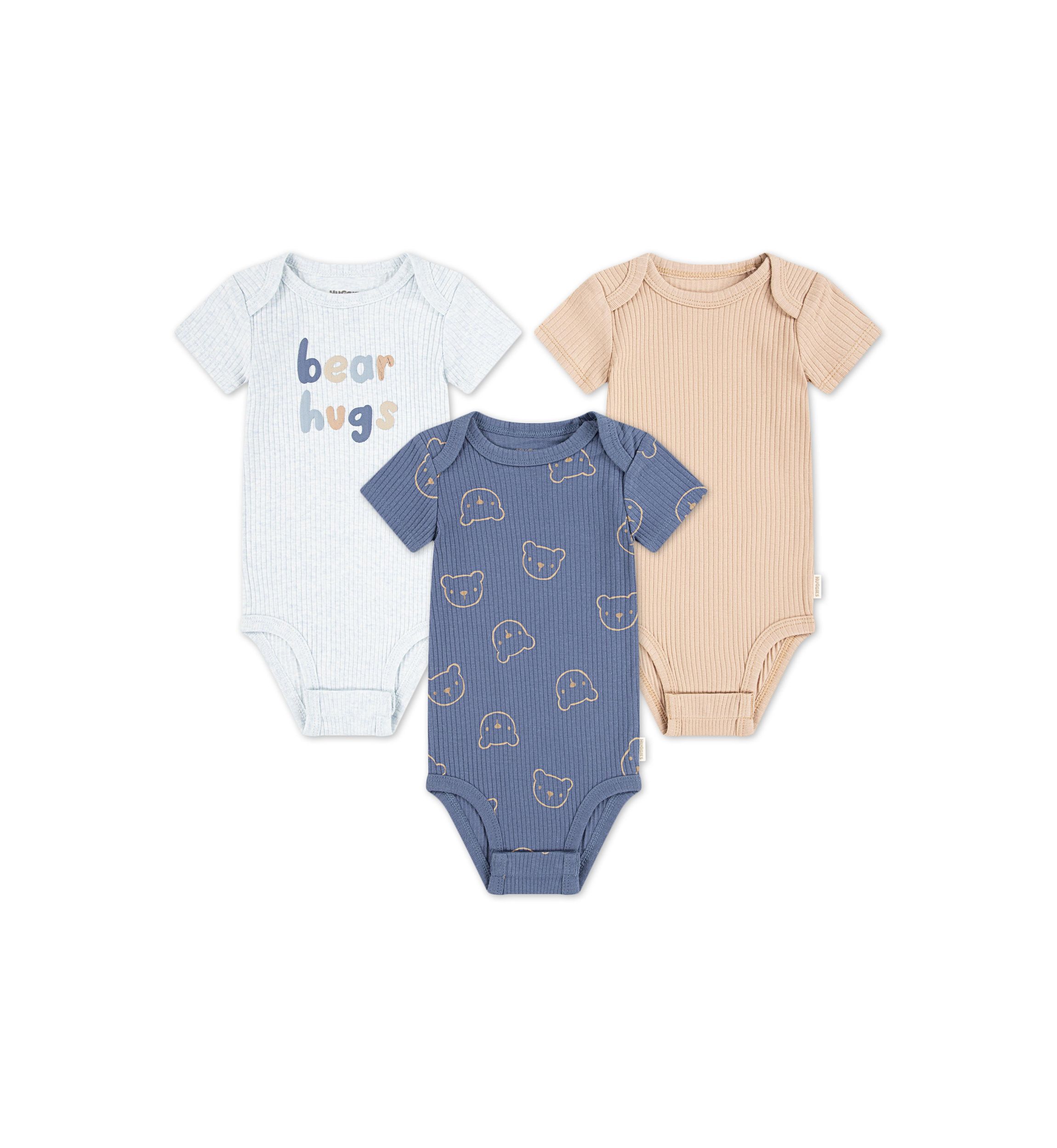 Baby Boys Printed Bodysuits - 3-Pack 