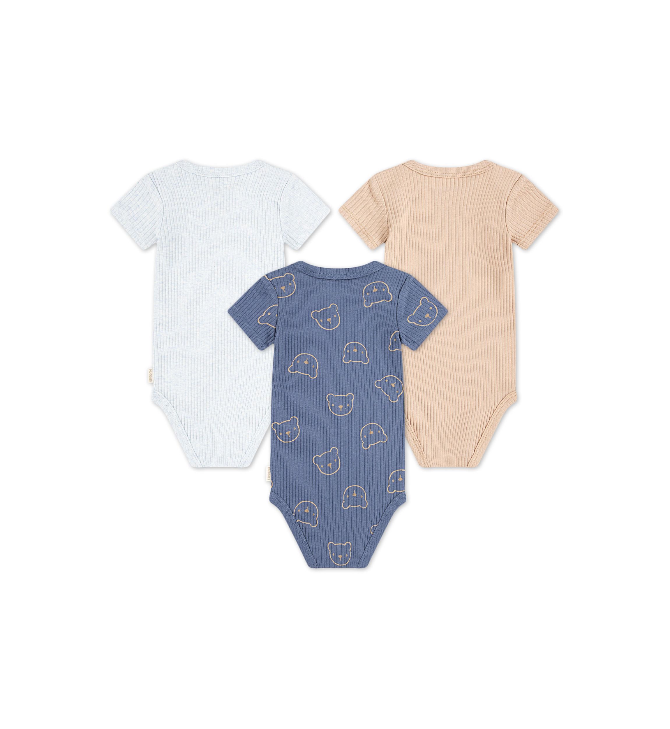 Baby Boys Printed Bodysuits - 3-Pack 