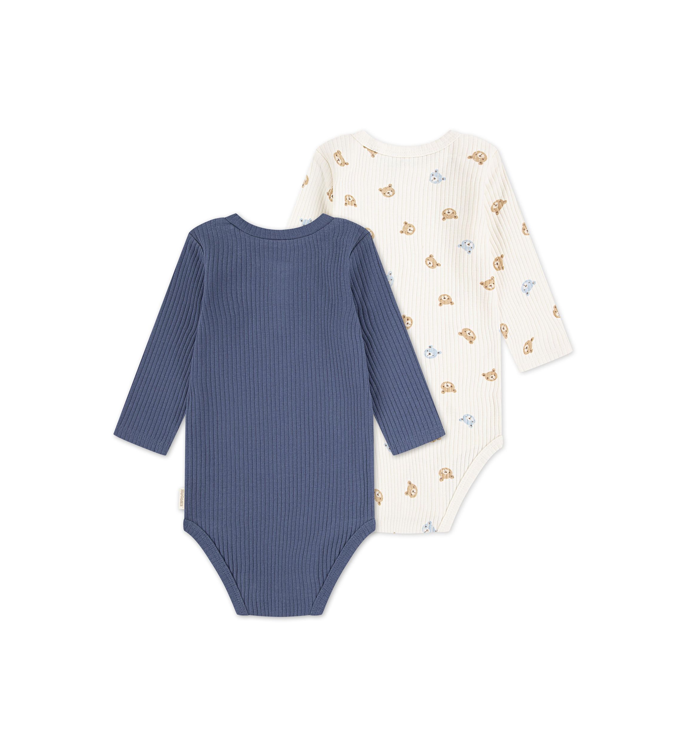 Baby Boys Long Sleeve RIbbed Bodysuits - 2-Pack 
