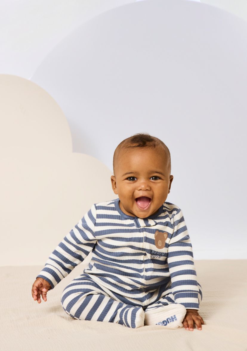 Baby Boys Striped Footie 