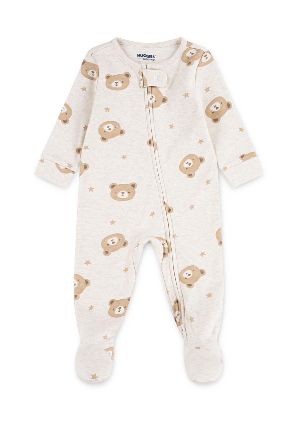 Baby Boys Bear Printed Footed Coverall 