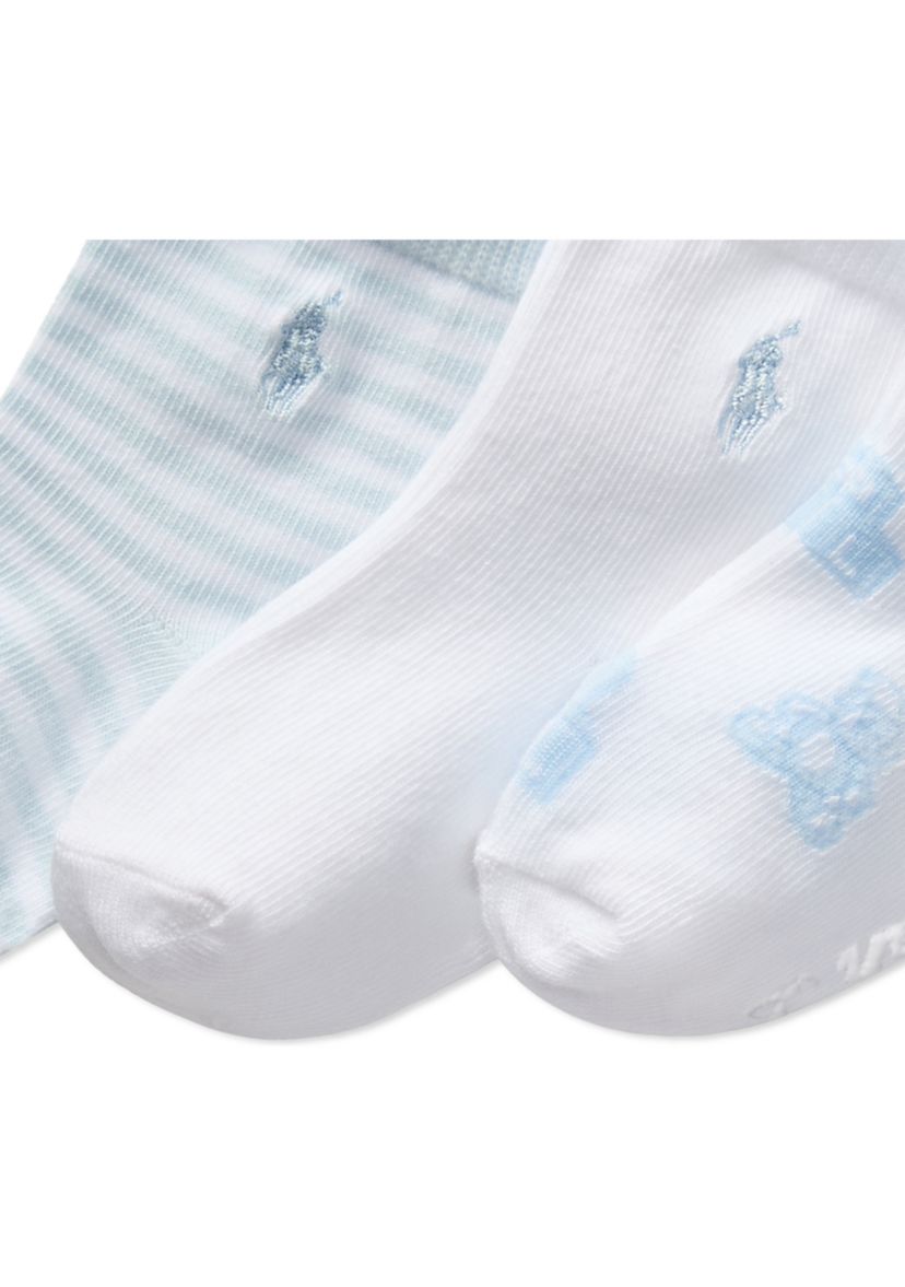 Baby Boys Essential Tossed Bear Socks - 3 Pack