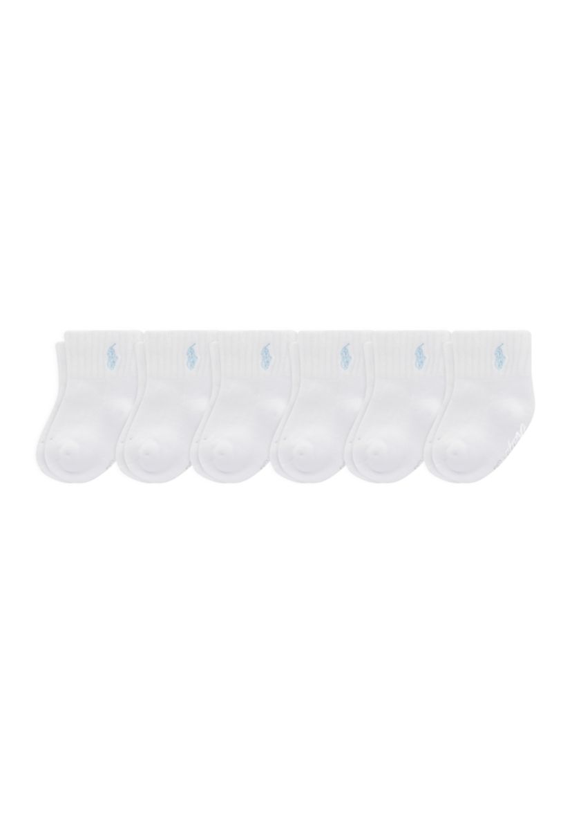 Baby Boys Sport Quarter Socks - 6 Pack